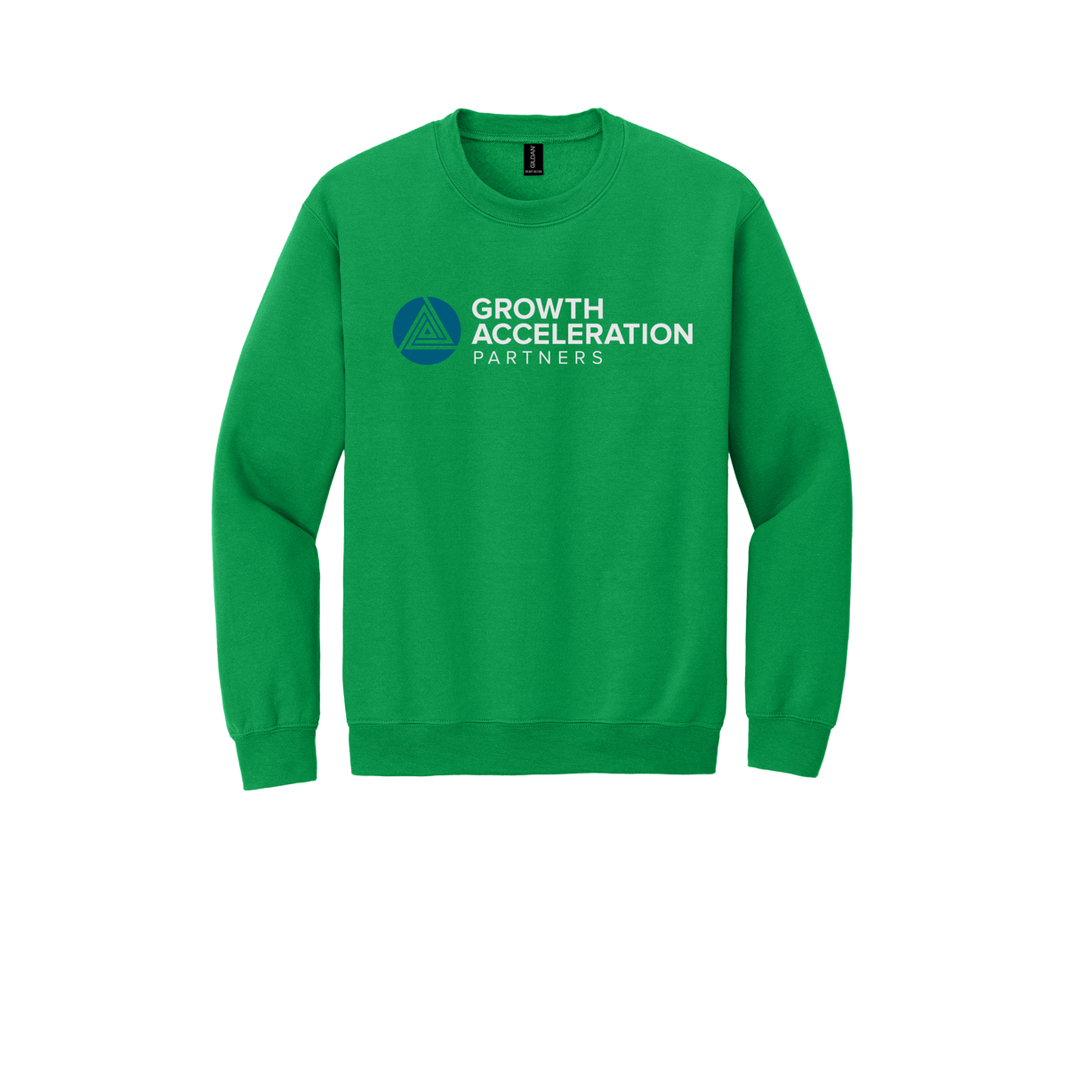 growthaccelerationpartners-comfort-crewneck-dtf-front-18000-irishgreen-flat-front
