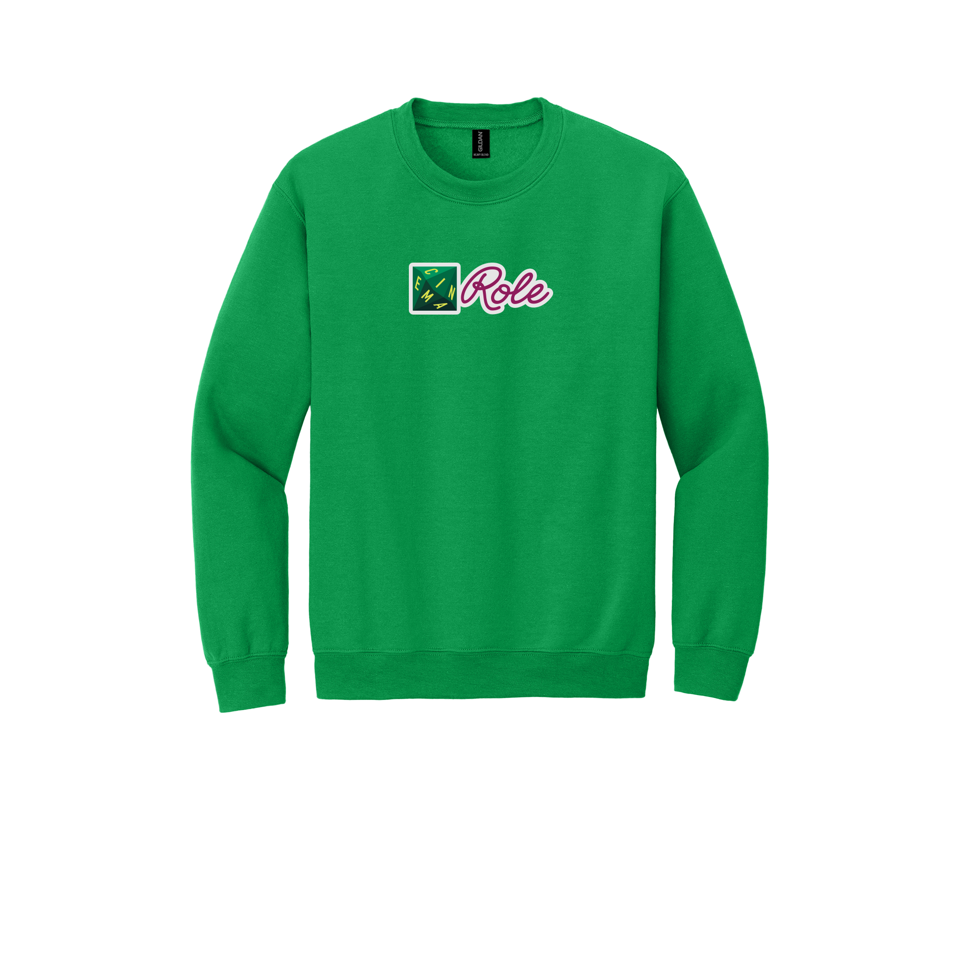 cinemarole-comfort-crewneck-dtf-front-18000-irishgreen-flat-front