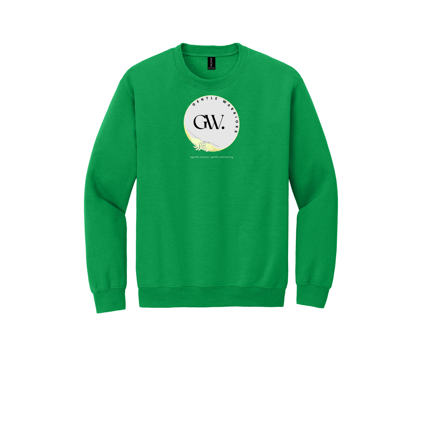 gentle-warriors-comfort-crewneck-dtf-front-18000-irishgreen-flat-front
