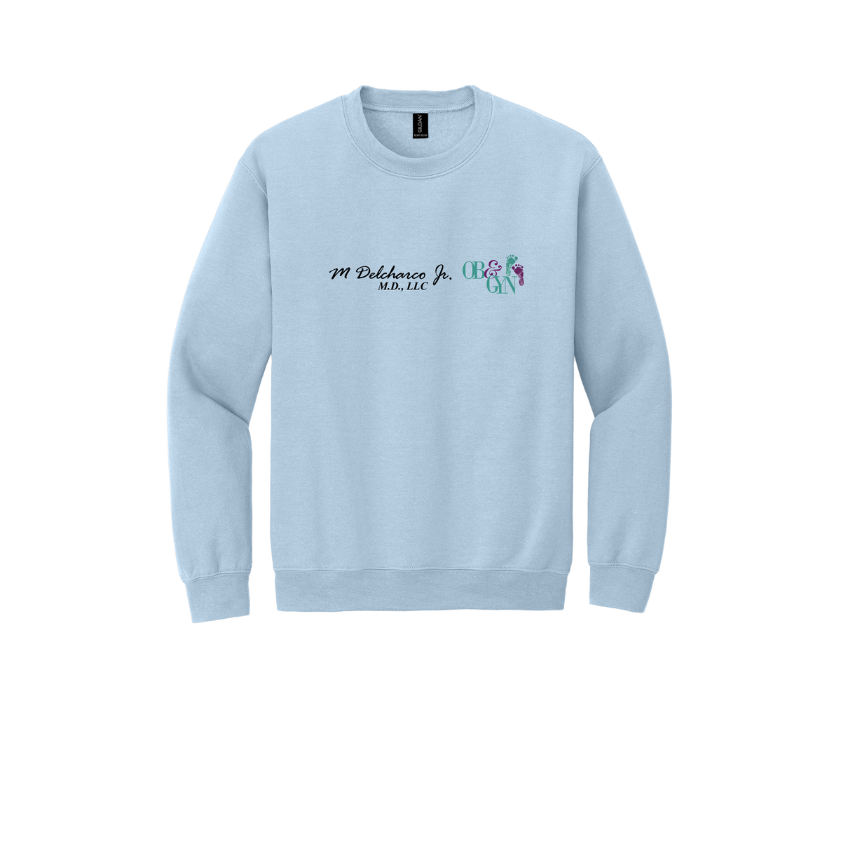 delcharco-clinic-comfort-crewneck-dtf-front-18000-lightblue-flat-front
