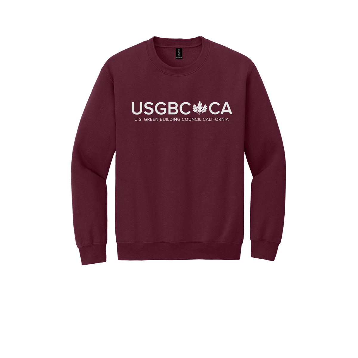 usgbc-ca-comfort-crewneck-dtf-front-18000-maroon-flat-front