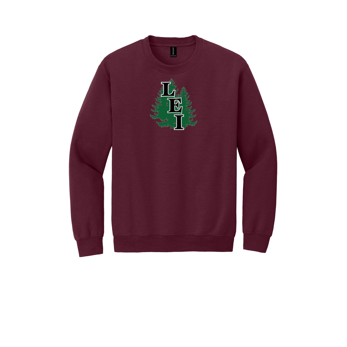 leisite-comfort-crewneck-dtf-front-18000-maroon-flat-front