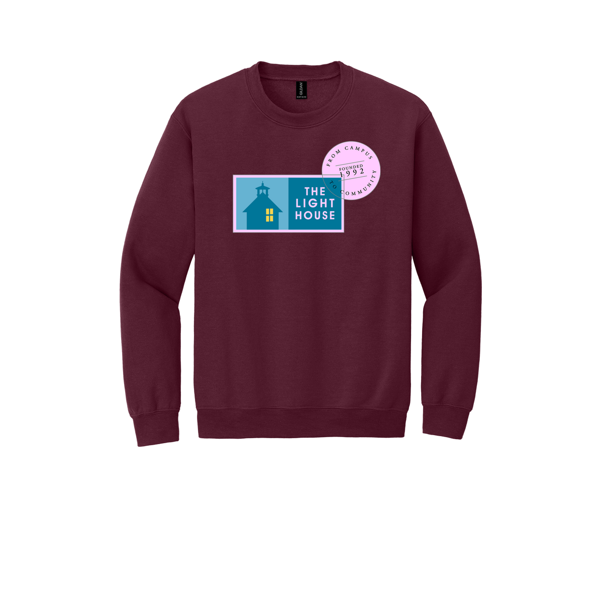 lhcampus-comfort-crewneck-dtf-front-18000-maroon-flat-front