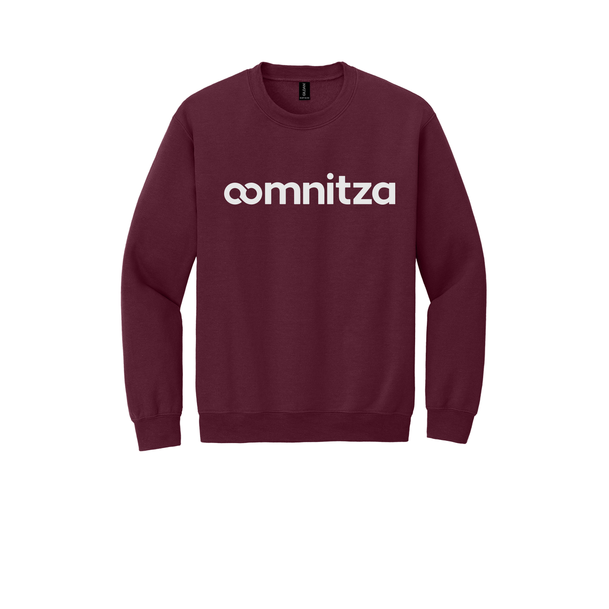 oomnitza-comfort-crewneck-dtf-front-18000-maroon-flat-front
