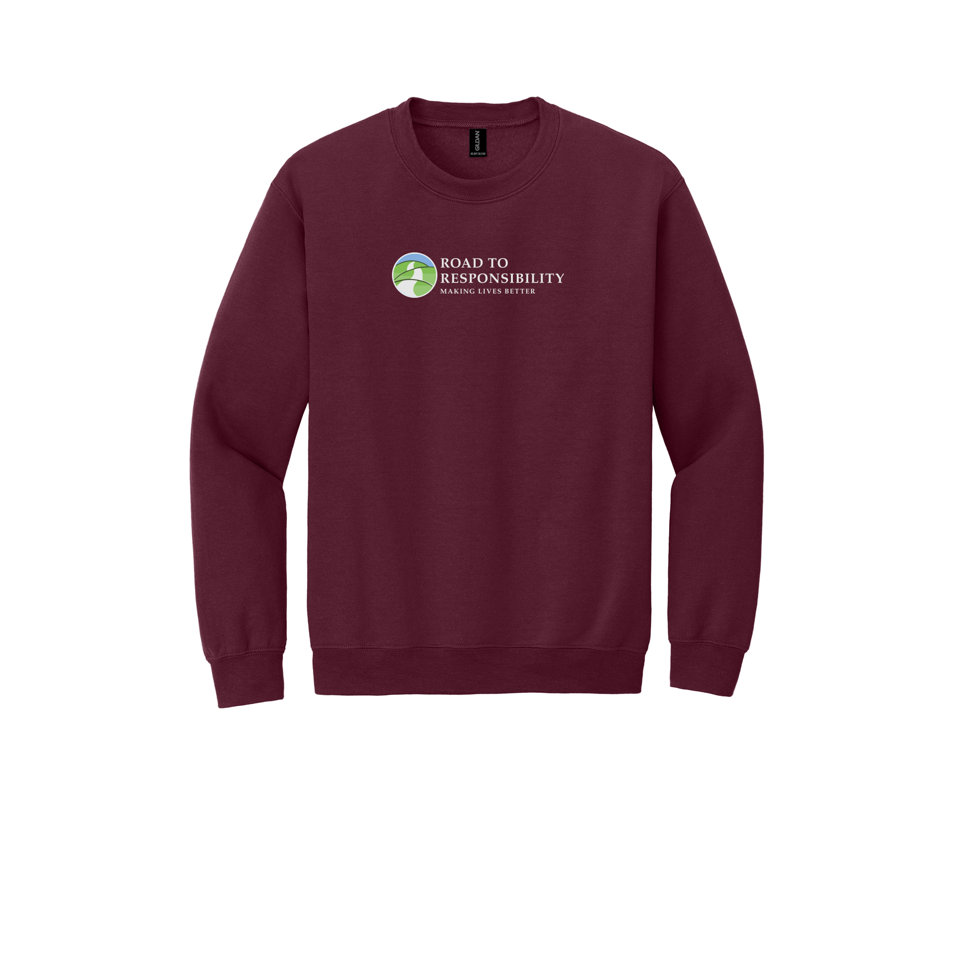 roadtoresponsibility-comfort-crewneck-dtf-front-18000-maroon-flat-front