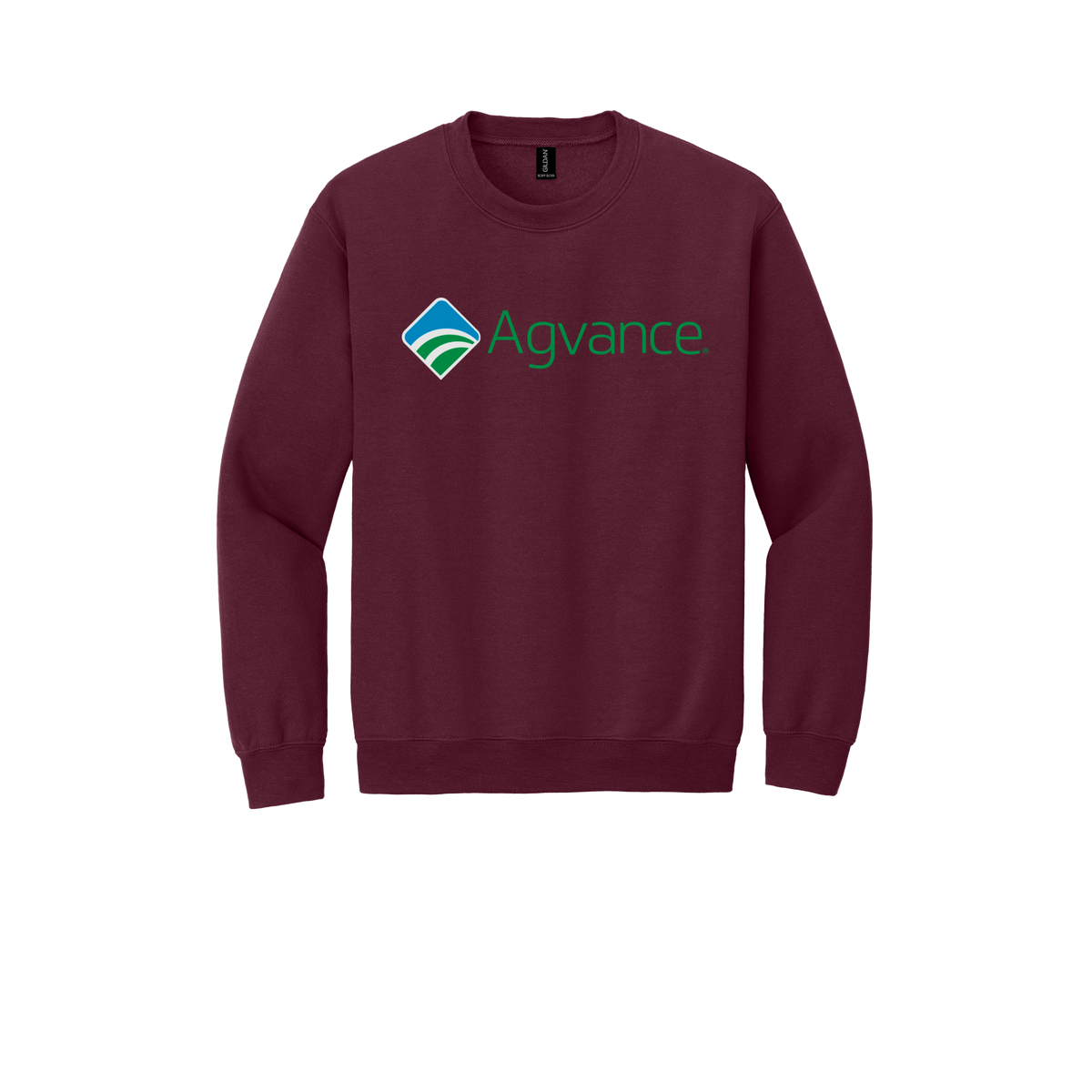 agvance-comfort-crewneck-dtf-front-18000-maroon-flat-front