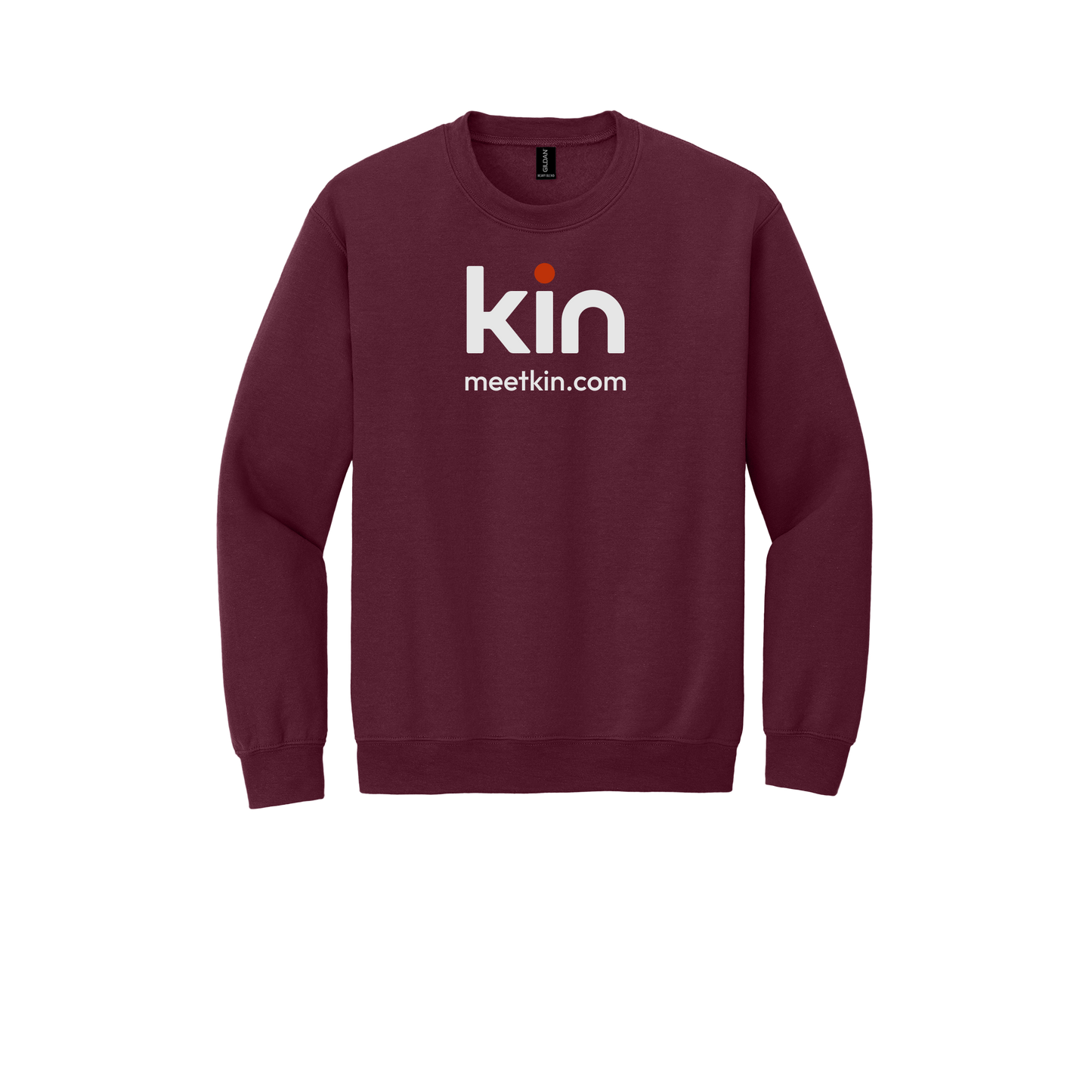 kin-comfort-crewneck-dtf-front-18000-maroon-flat-front