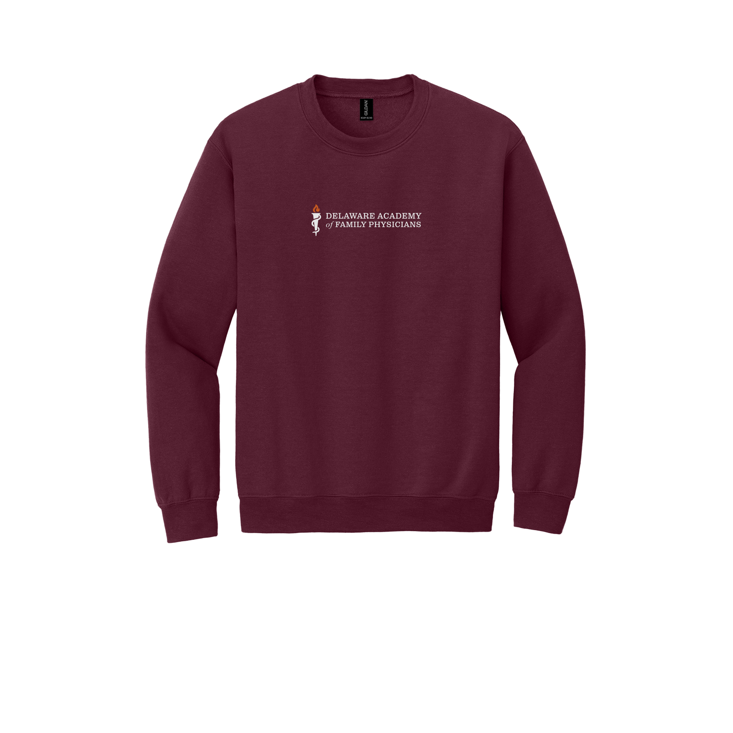 delfamdoc-clinic-comfort-crewneck-dtf-front-18000-maroon-flat-front