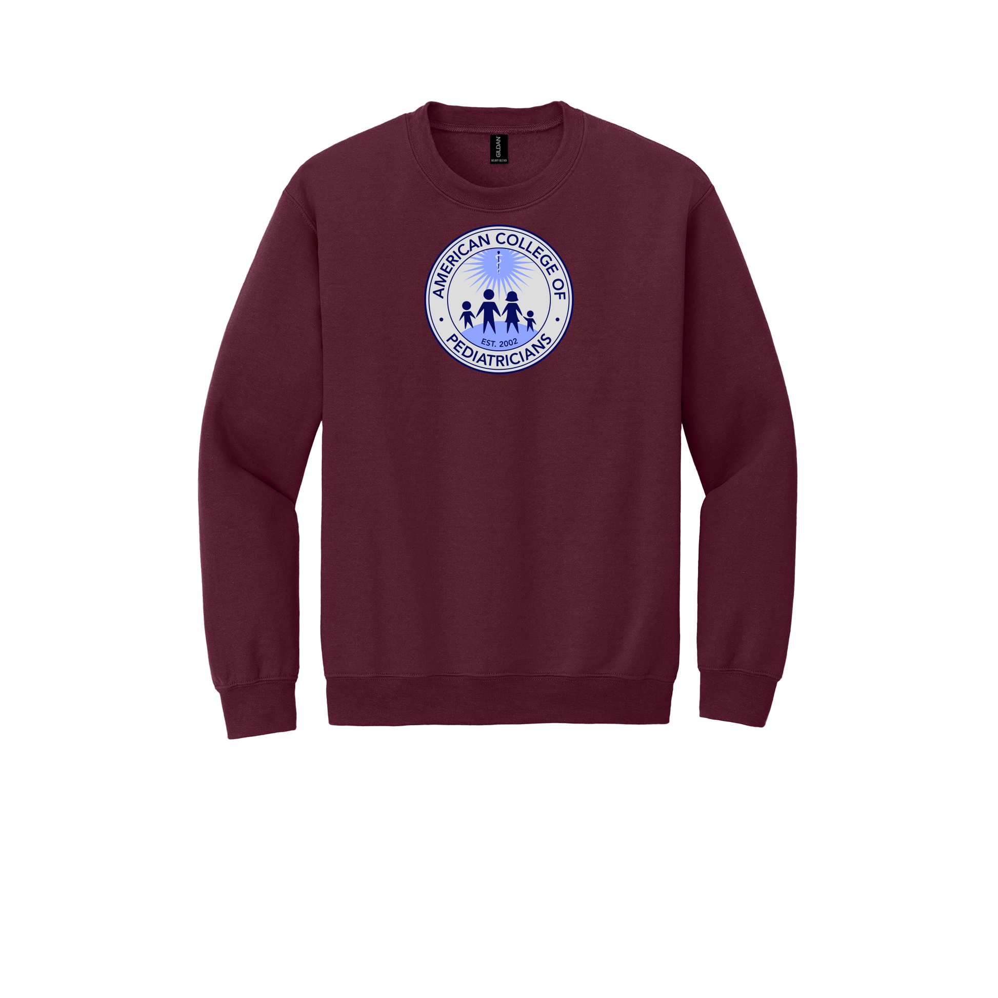 acpeds-clinic-comfort-crewneck-dtf-front-18000-maroon-flat-front