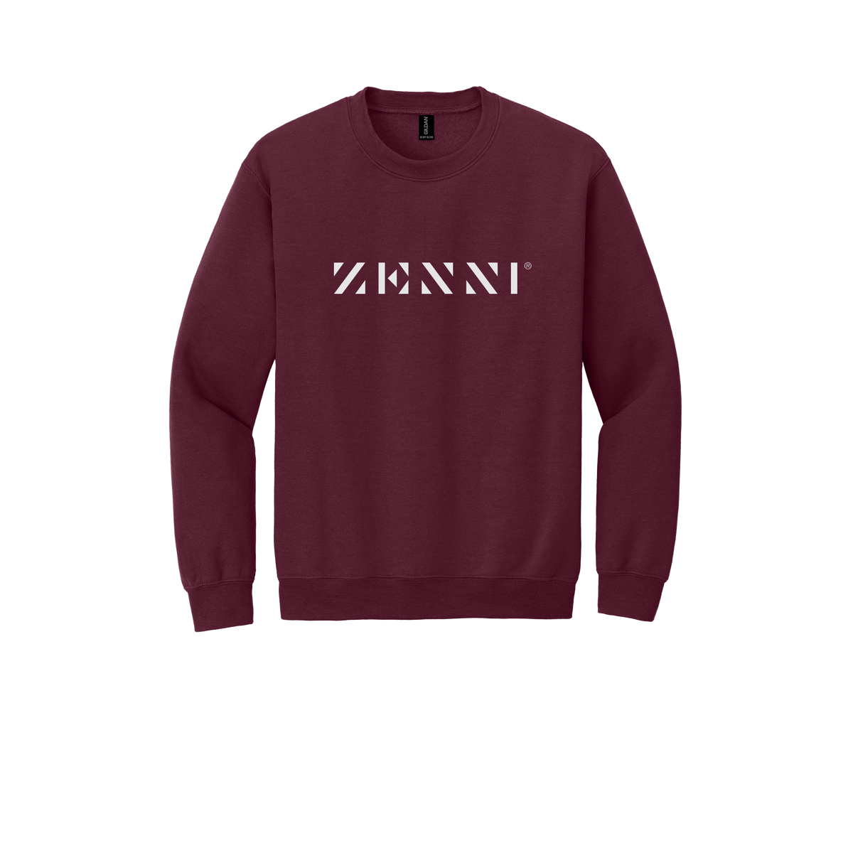 zennioptical-clinic-comfort-crewneck-dtf-front-18000-maroon-flat-front