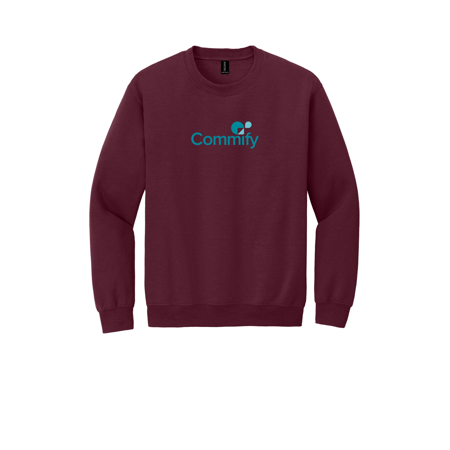 commify-comfort-crewneck-dtf-front-18000-maroon-flat-front