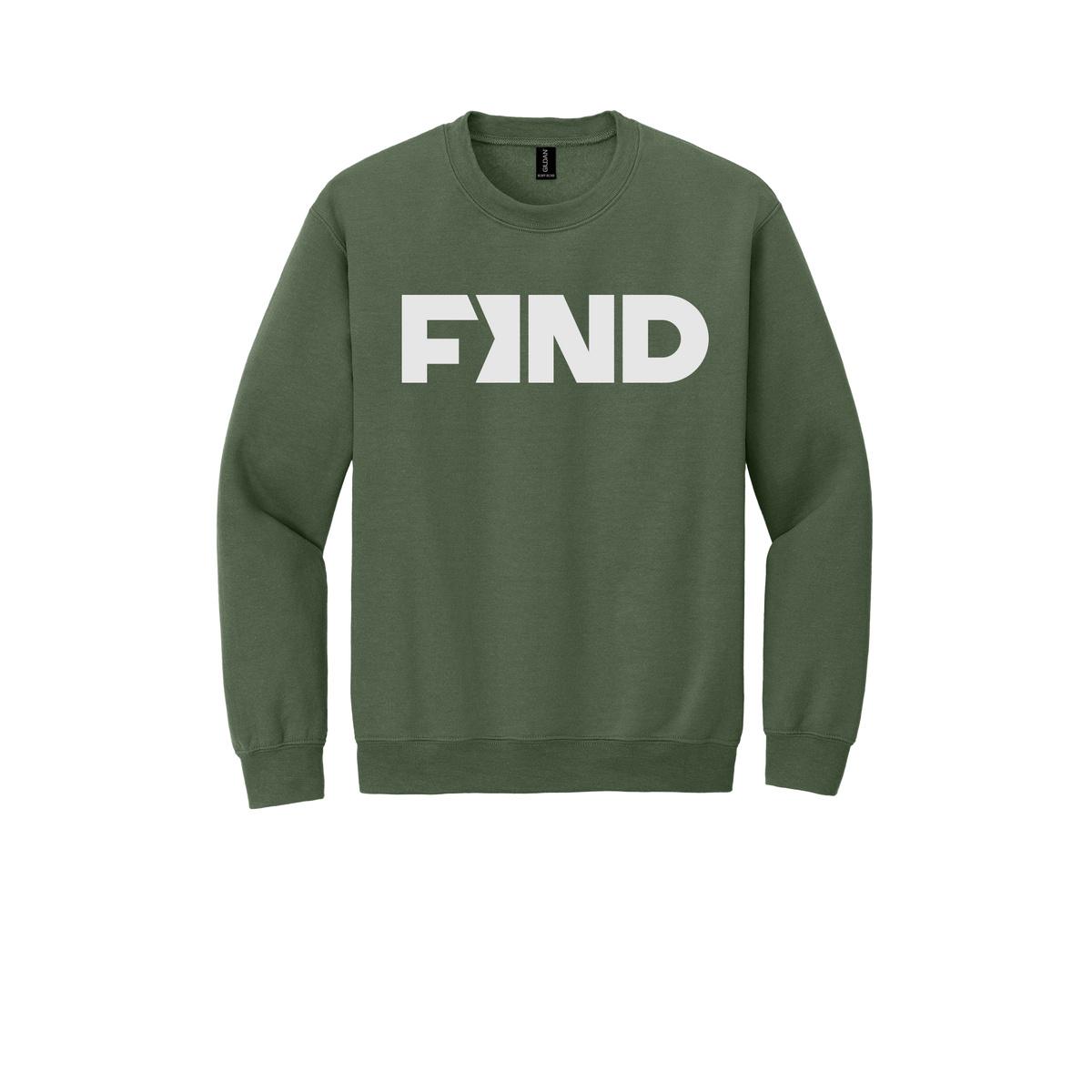 findrealestate-comfort-crewneck-dtf-front-18000-militarygreen-flat-front