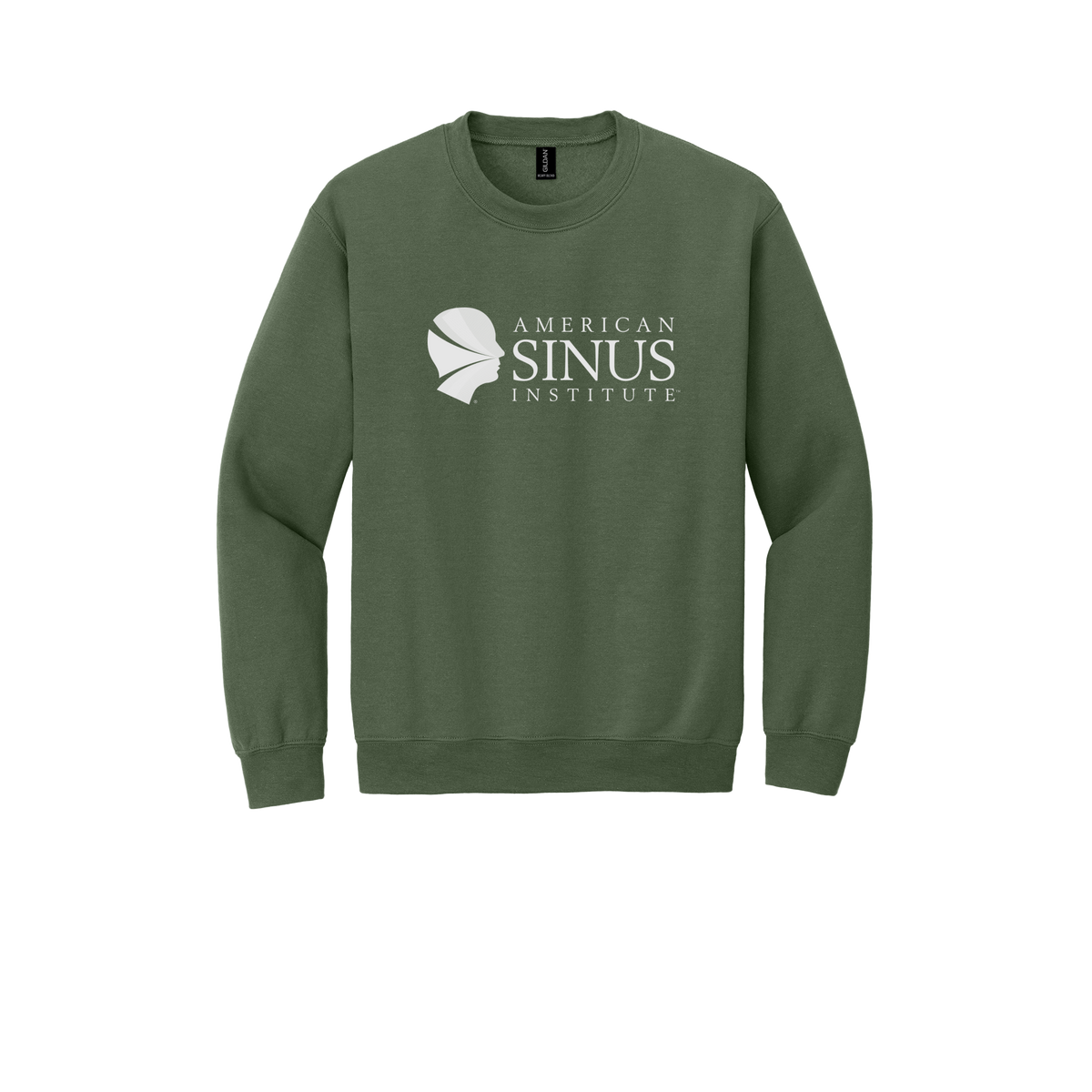 americansinus-clinic-comfort-crewneck-dtf-front-18000-militarygreen-flat-front