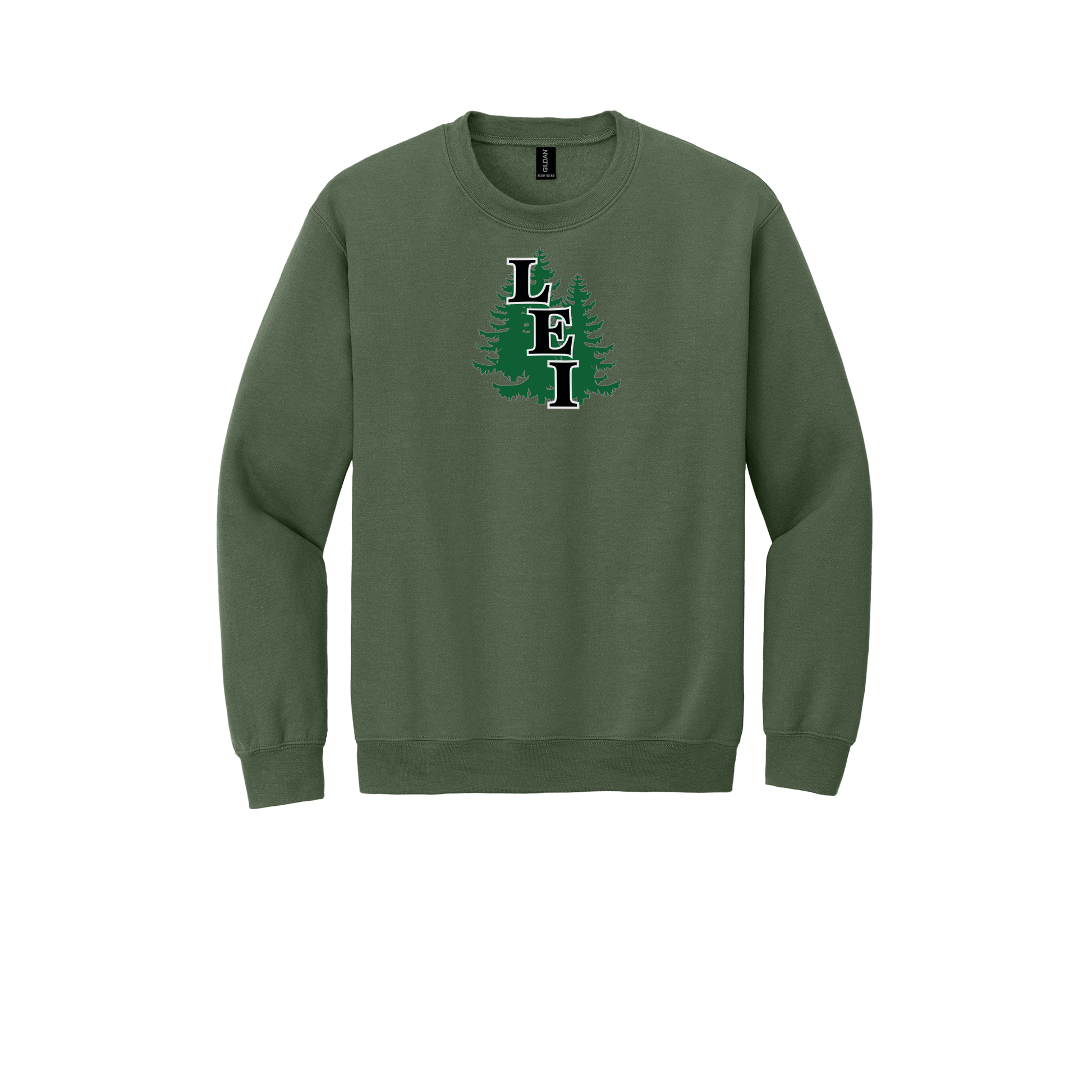 leisite-comfort-crewneck-dtf-front-18000-militarygreen-flat-front