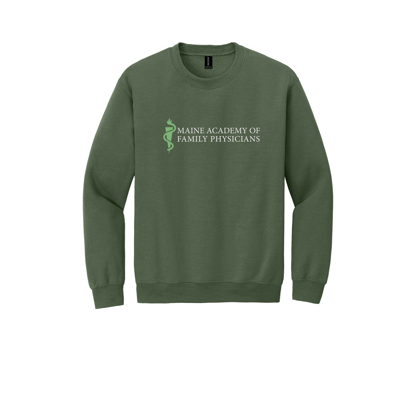 maineafp-clinic-comfort-crewneck-dtf-front-18000-militarygreen-flat-front