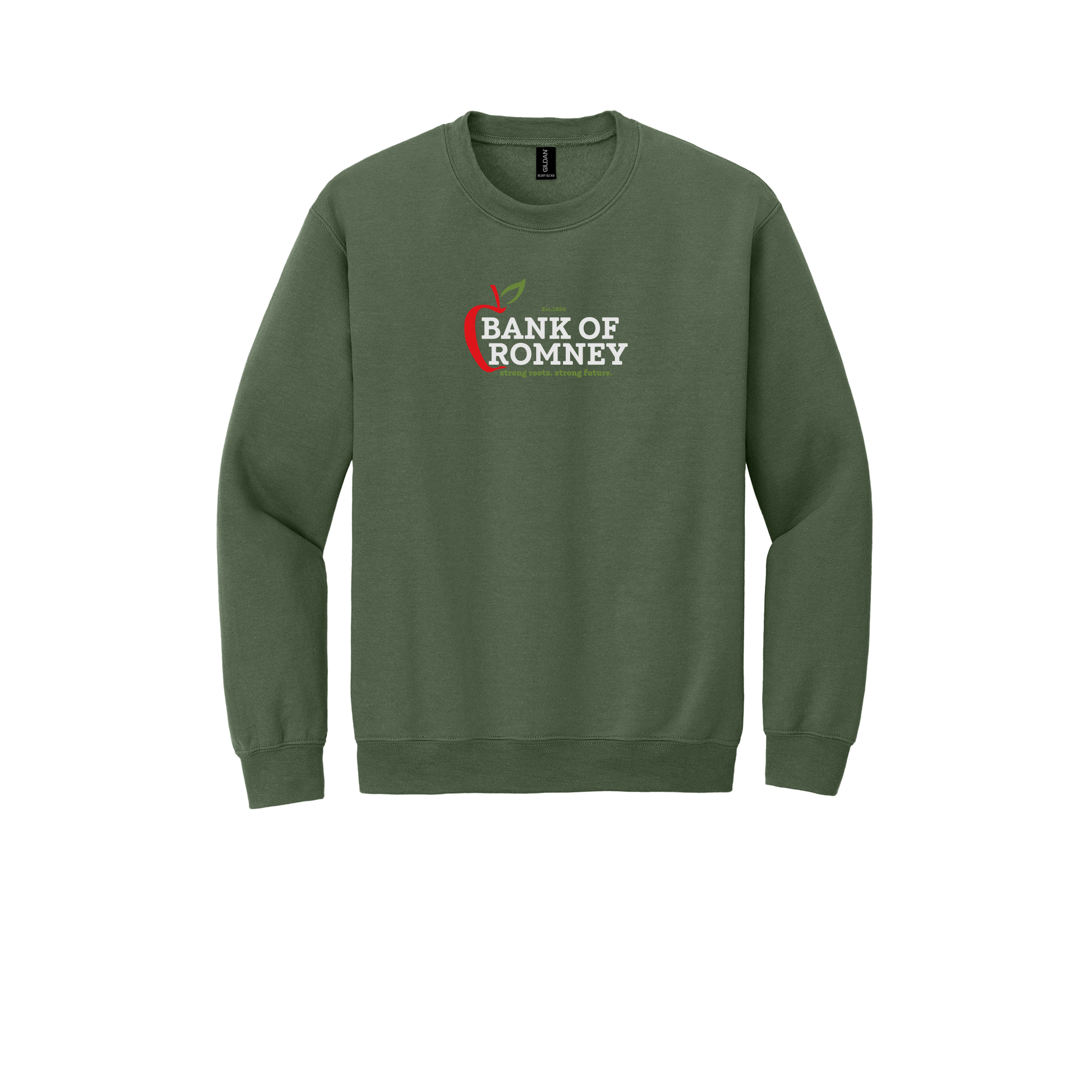 bankofromney-comfort-crewneck-dtf-front-18000-militarygreen-flat-front