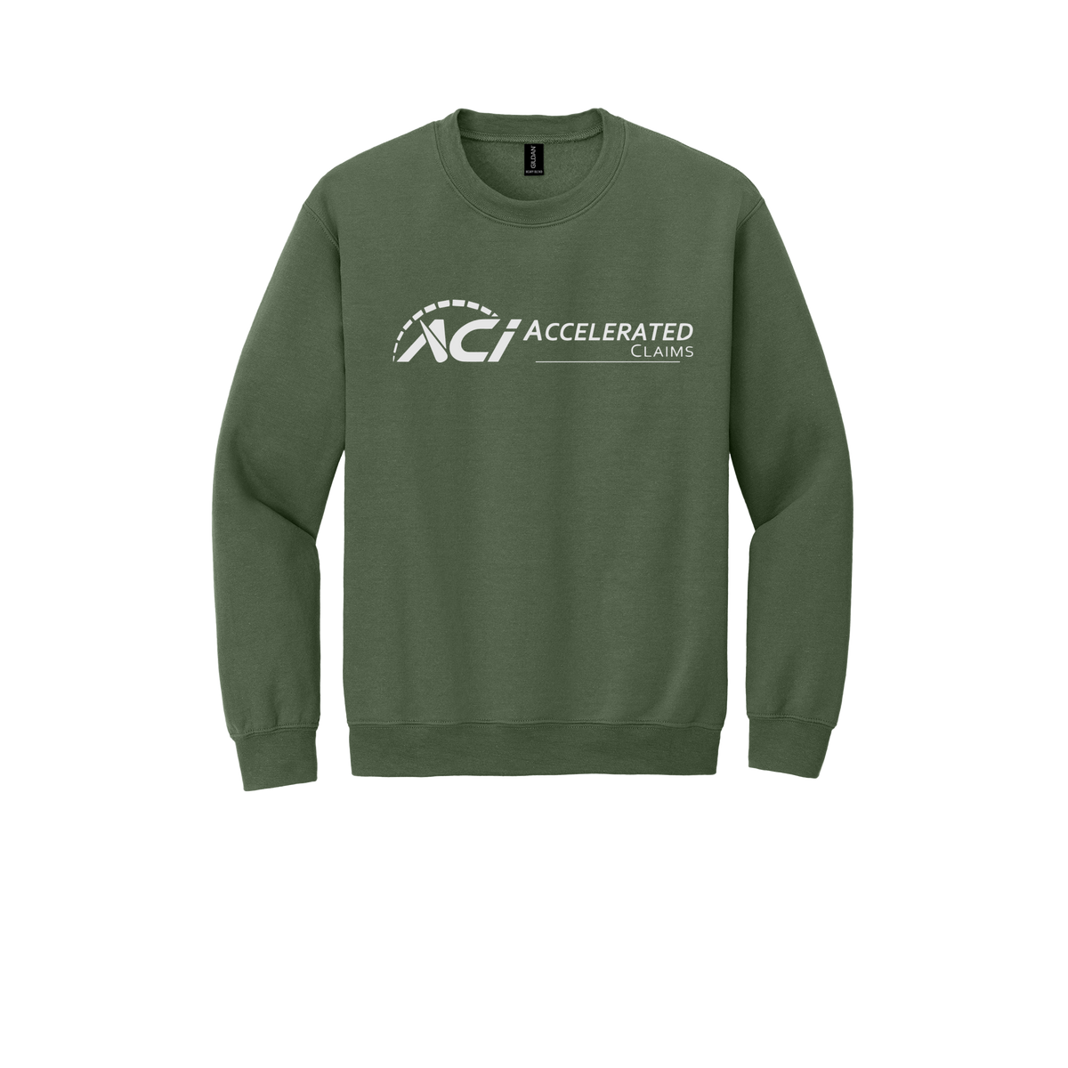 accelclaims-comfort-crewneck-dtf-front-18000-militarygreen-flat-front
