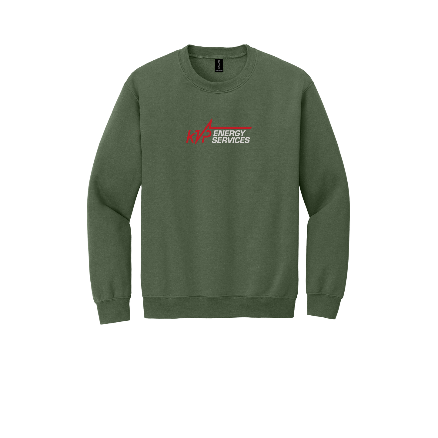 kvpenergy-comfort-crewneck-dtf-front-18000-militarygreen-flat-front