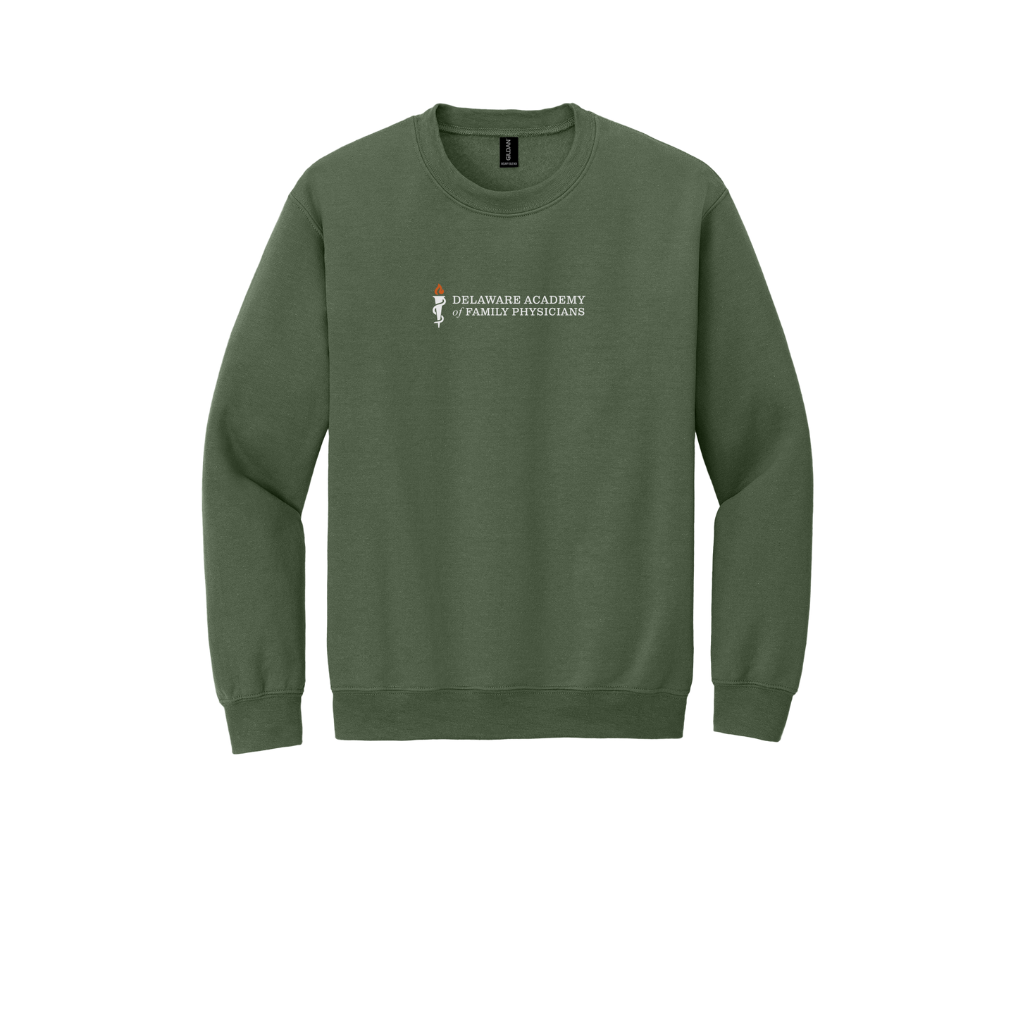 delfamdoc-clinic-comfort-crewneck-dtf-front-18000-militarygreen-flat-front