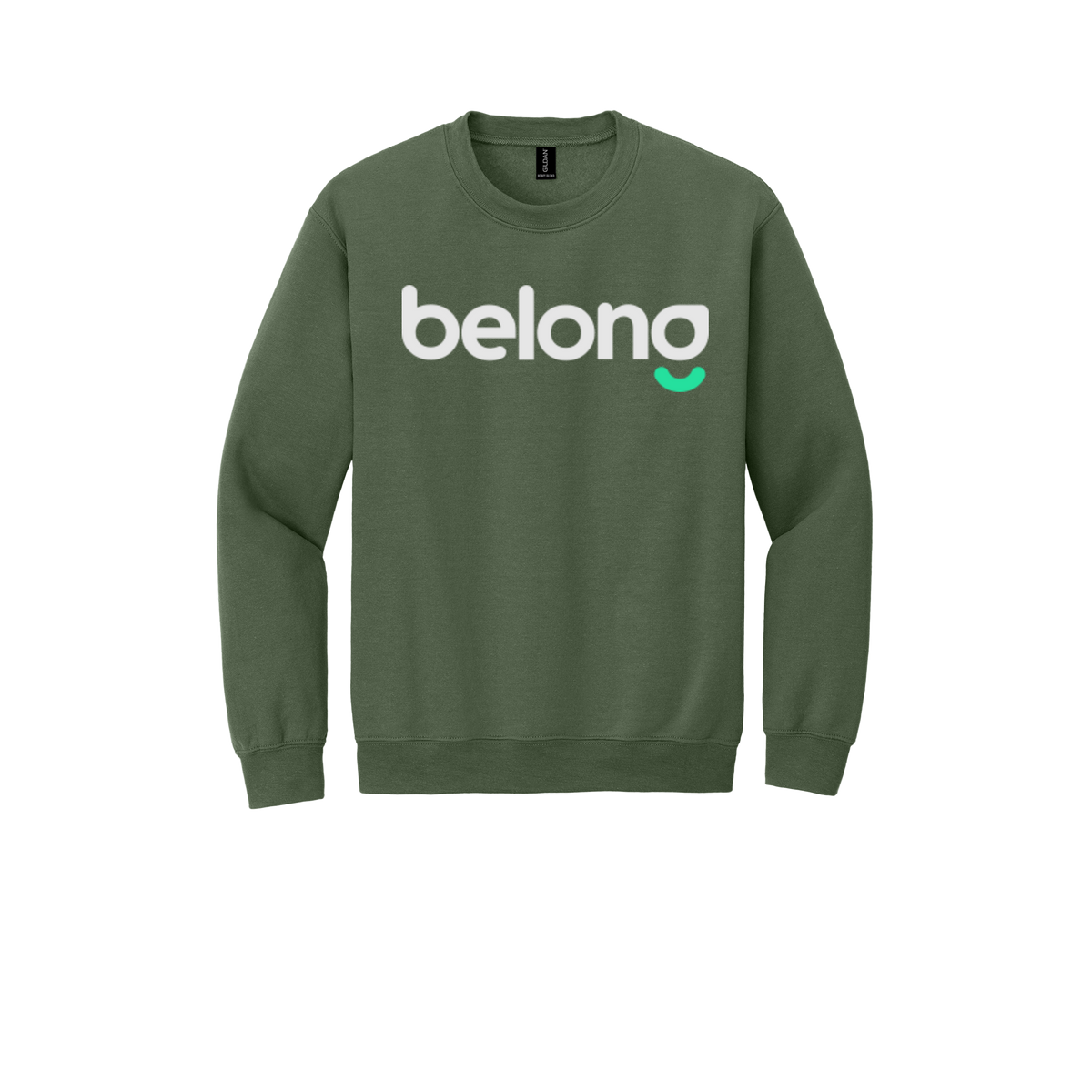 belonghome-comfort-crewneck-dtf-front-18000-militarygreen-flat-front