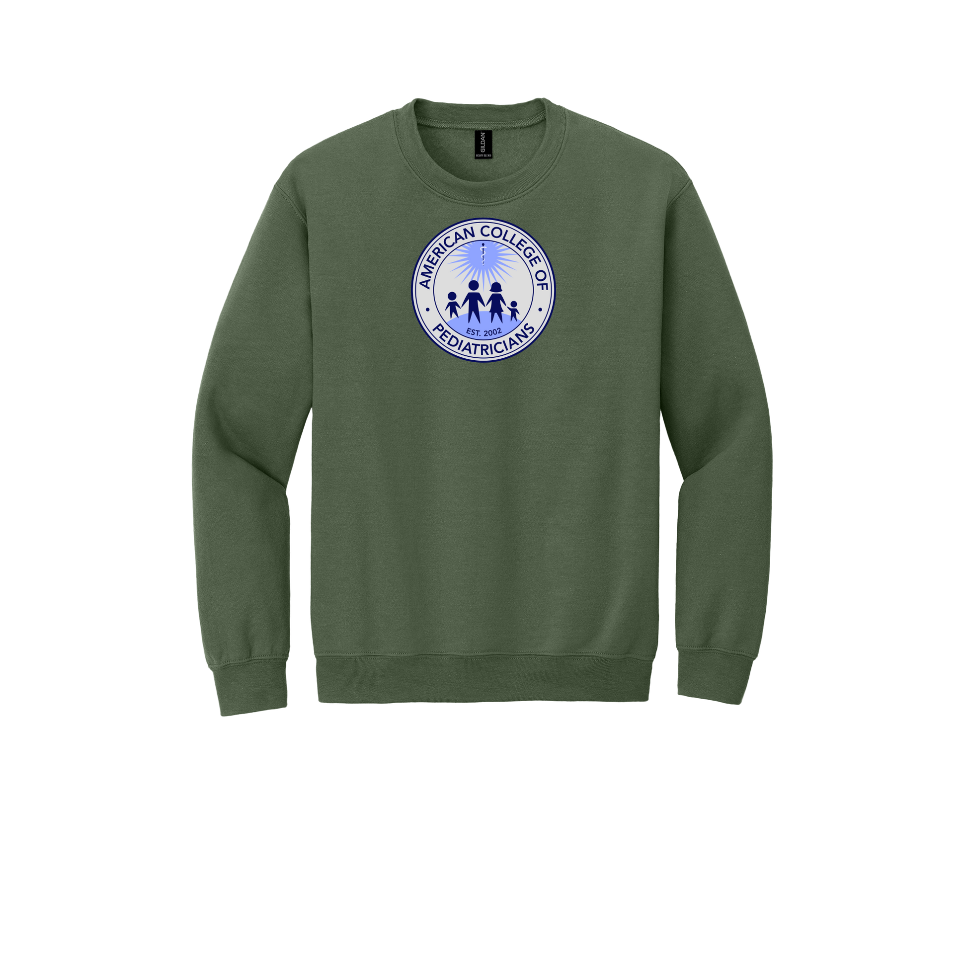 acpeds-clinic-comfort-crewneck-dtf-front-18000-militarygreen-flat-front