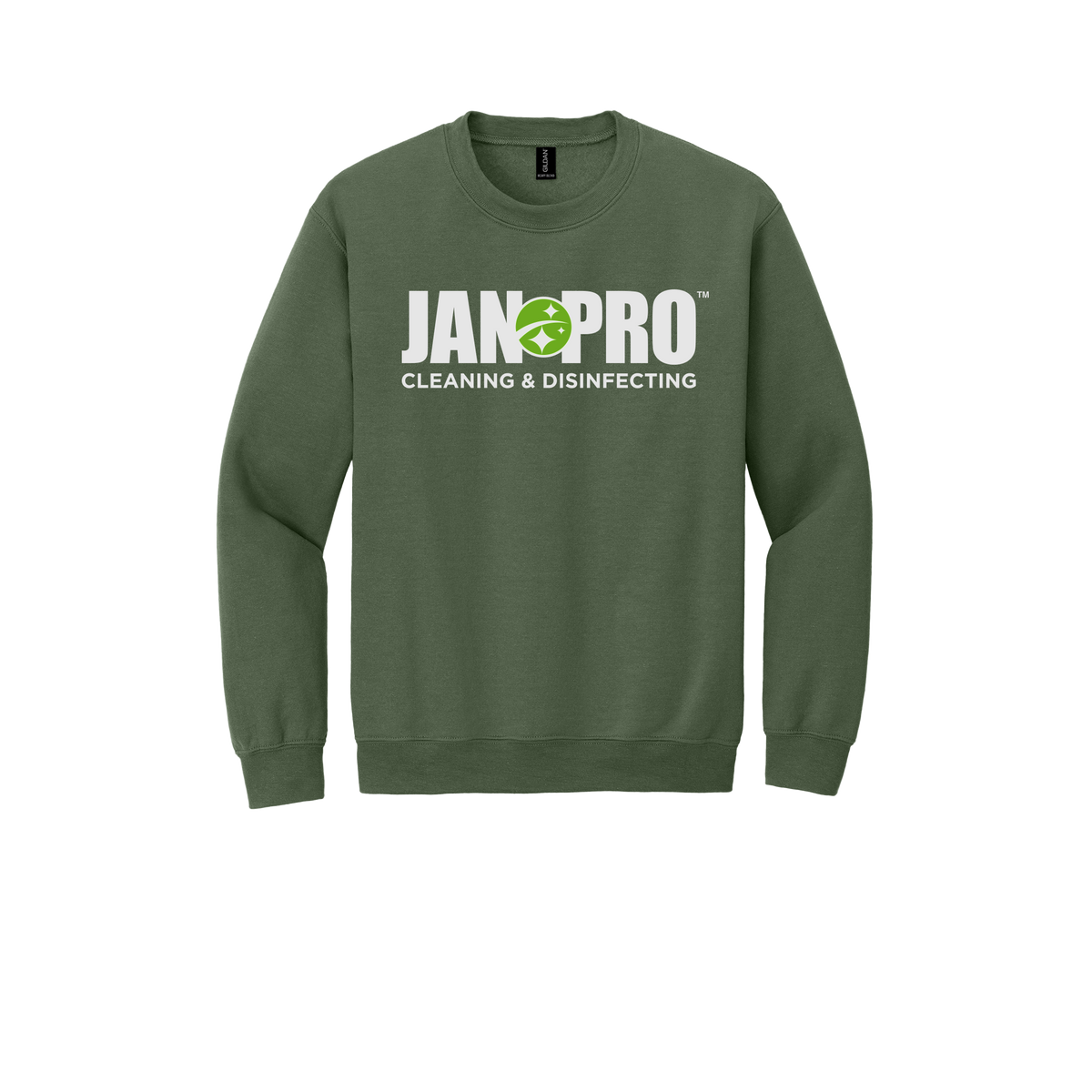 jan-pro-comfort-crewneck-dtf-front-18000-militarygreen-flat-front