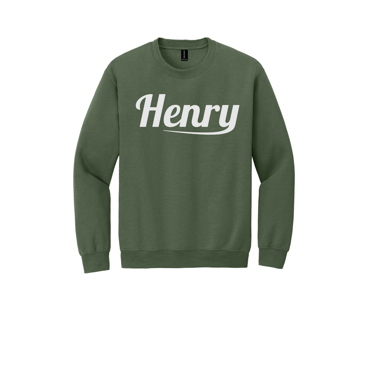 henrymeds-comfort-crewneck-dtf-front-18000-militarygreen-flat-front