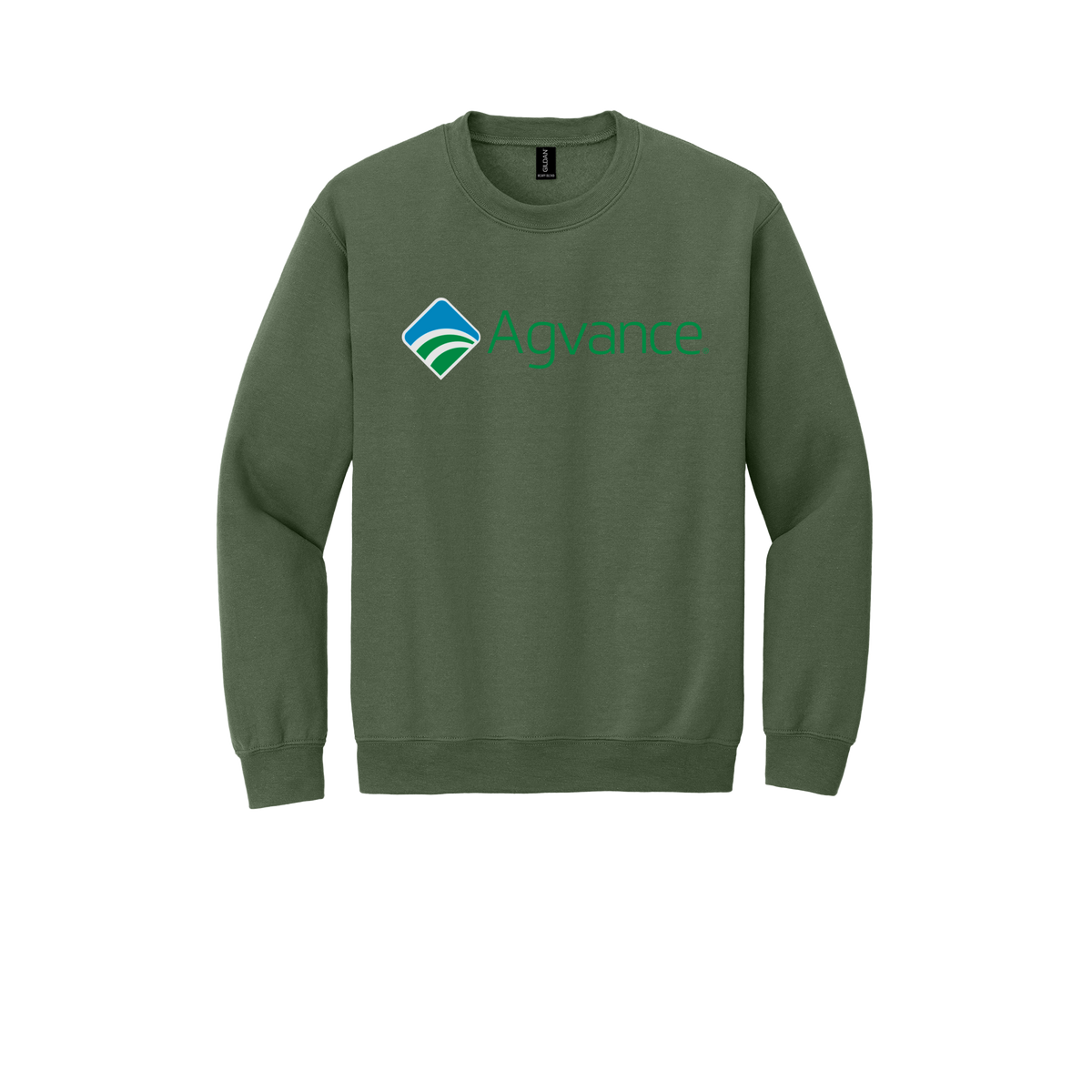 agvance-comfort-crewneck-dtf-front-18000-militarygreen-flat-front