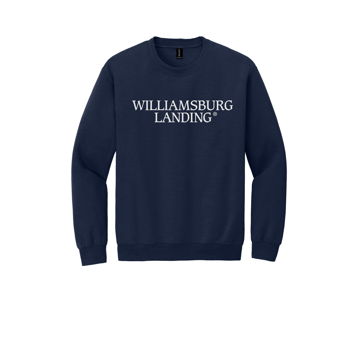 williamsburglanding-comfort-crewneck-dtf-front-18000-navy-flat-front