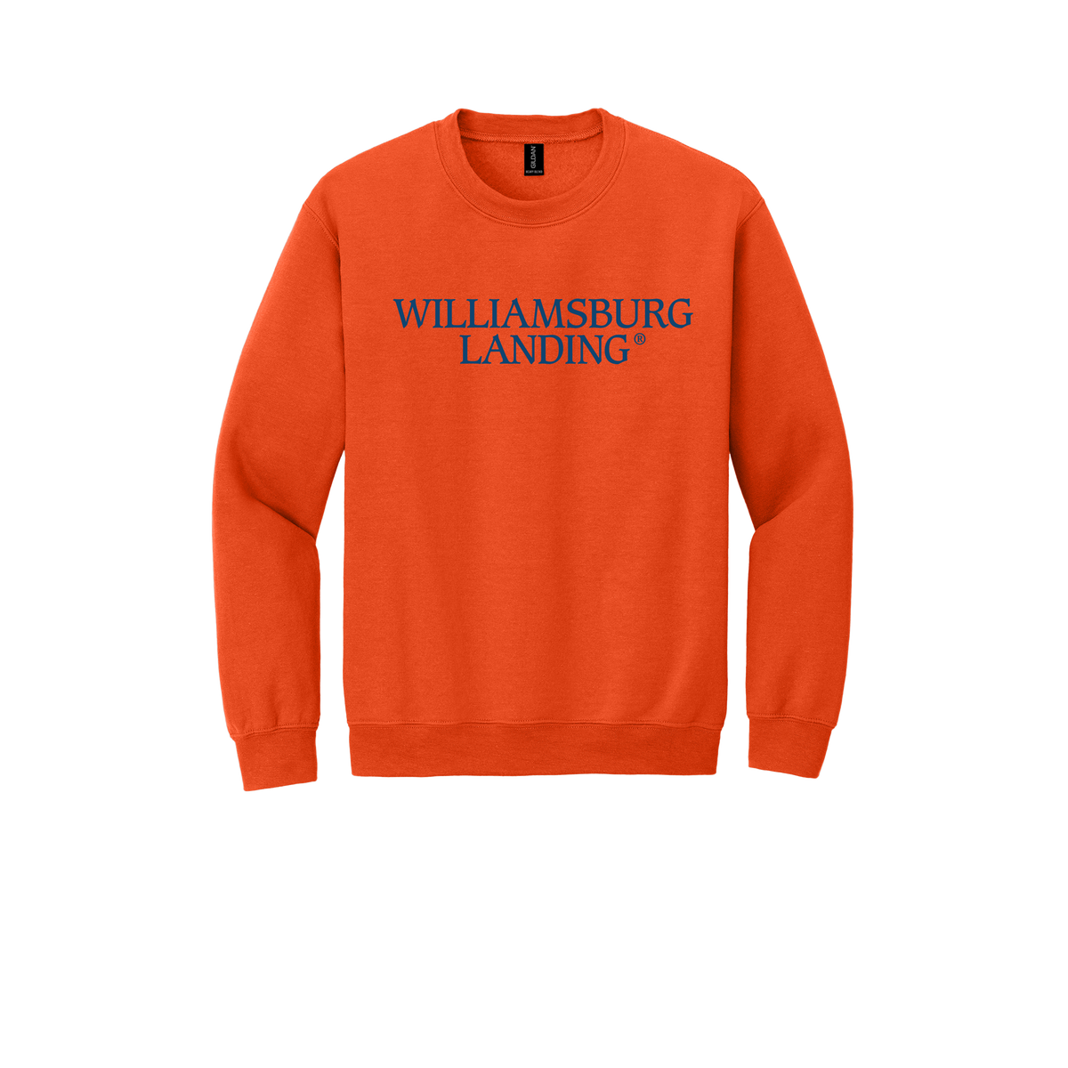 williamsburglanding-comfort-crewneck-dtf-front-18000-orange-flat-front