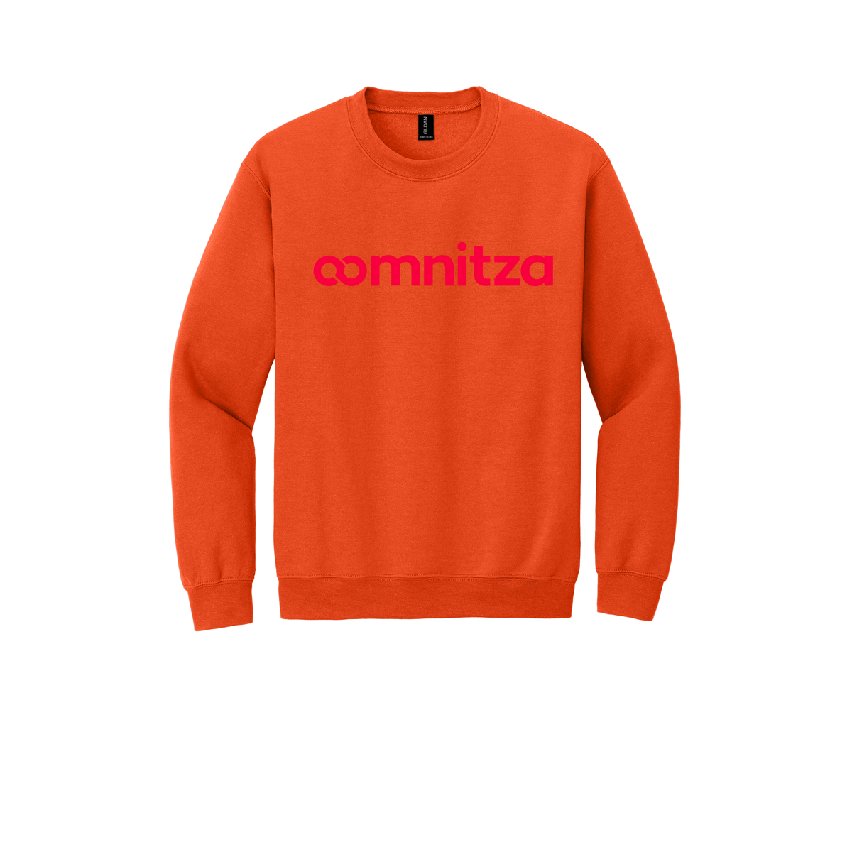 oomnitza-comfort-crewneck-dtf-front-18000-orange-flat-front