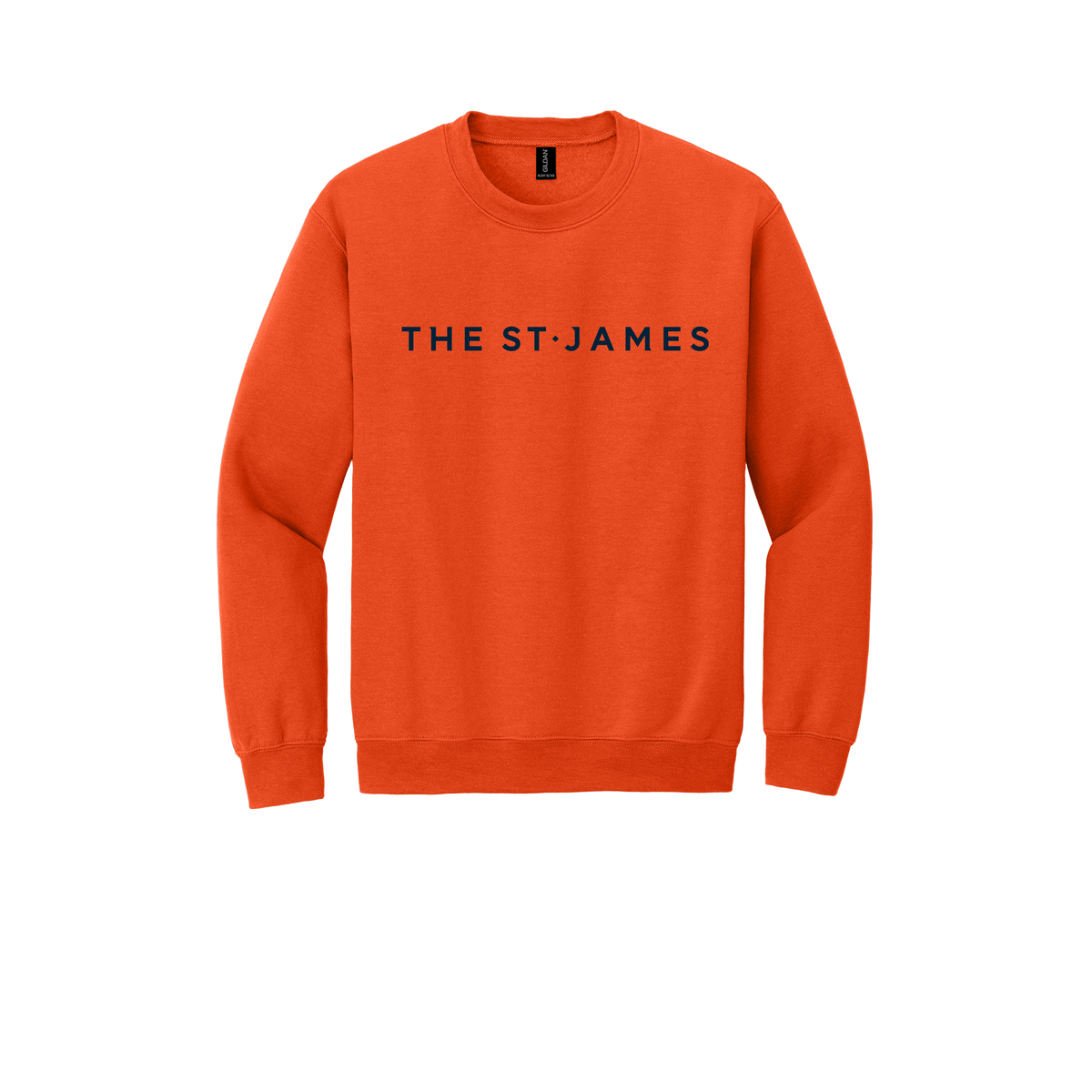 thestjames-comfort-crewneck-dtf-front-18000-orange-flat-front