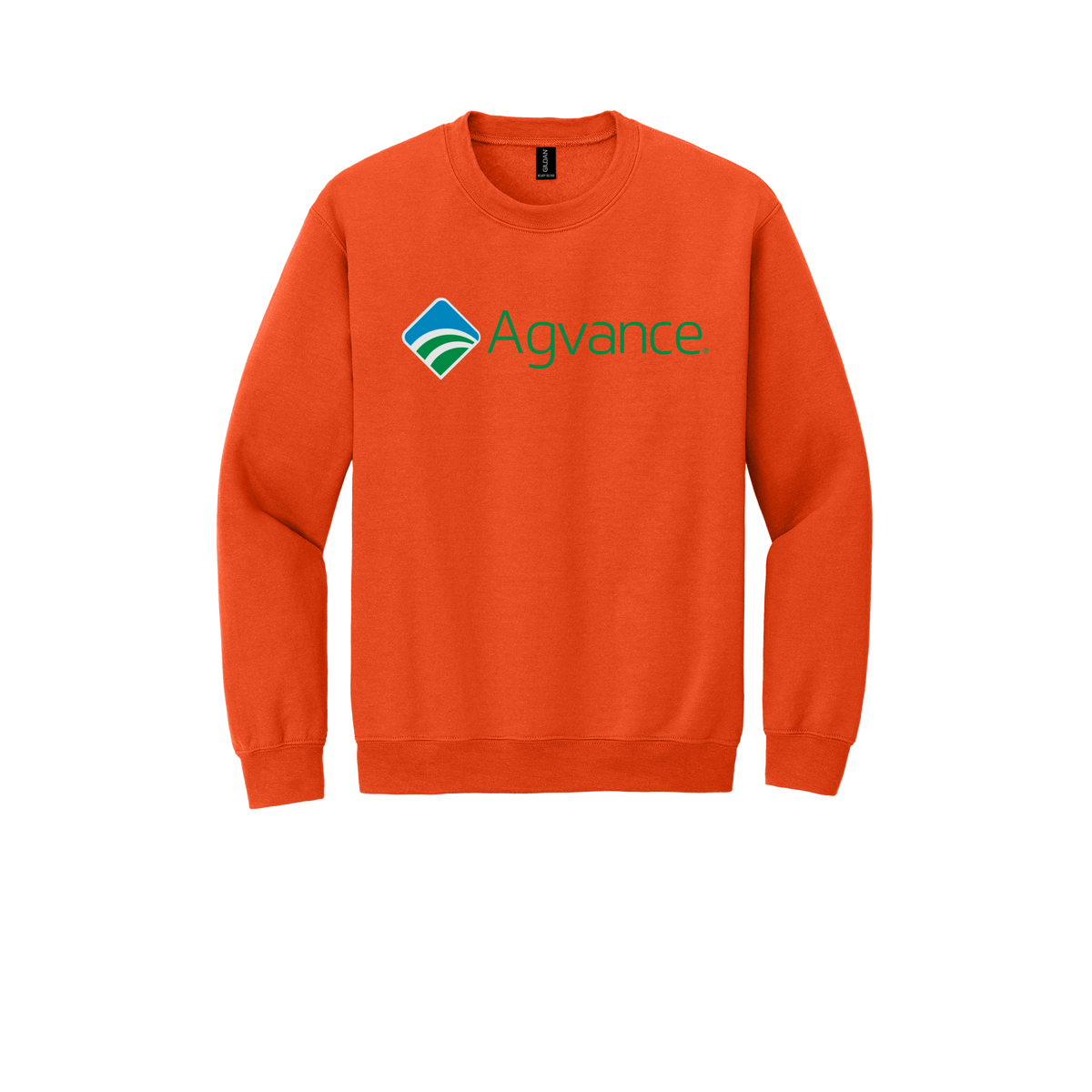 agvance-comfort-crewneck-dtf-front-18000-orange-flat-front