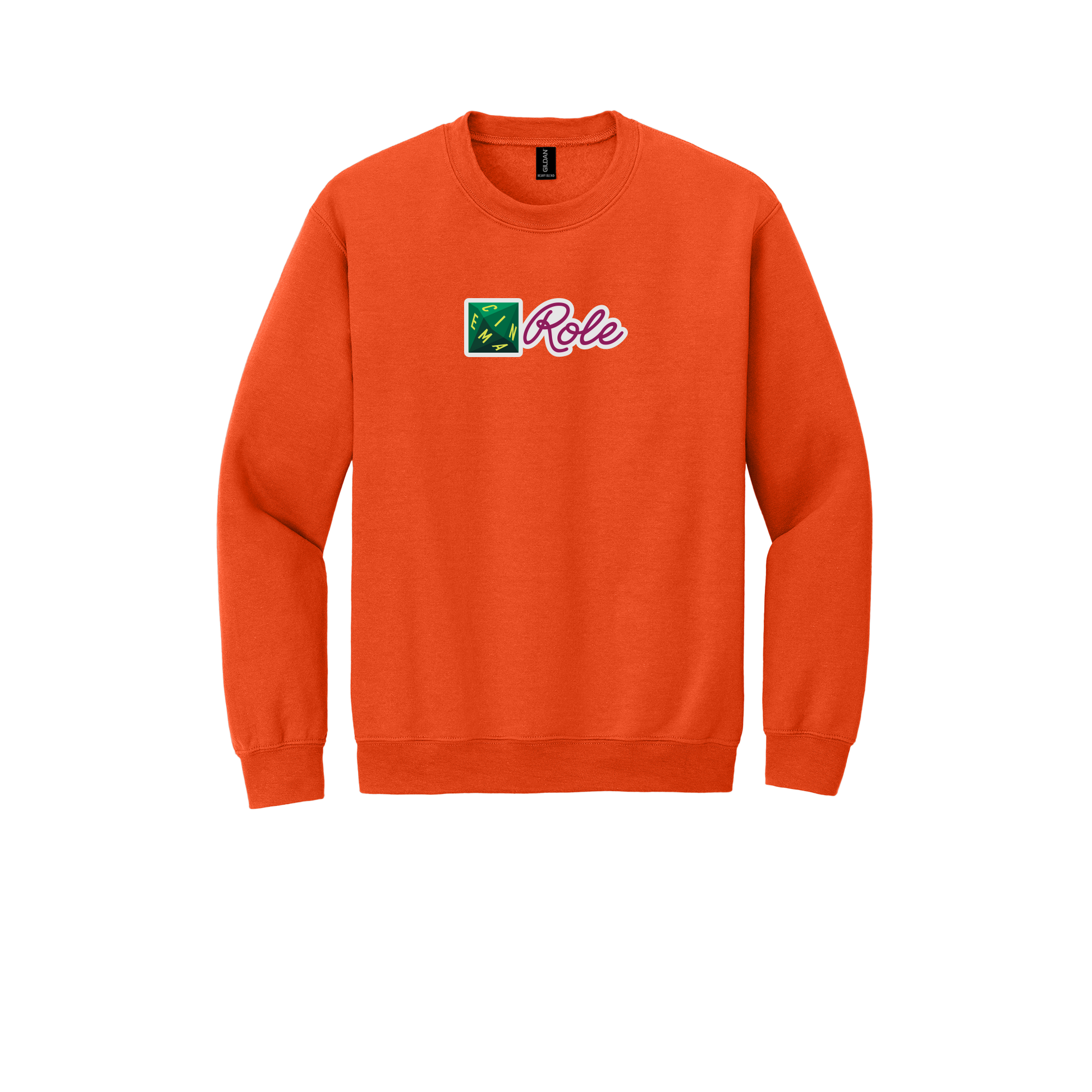 cinemarole-comfort-crewneck-dtf-front-18000-orange-flat-front