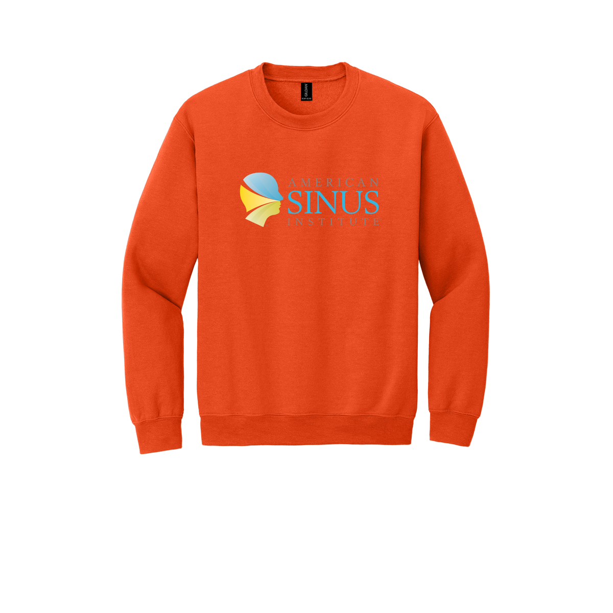 americansinus-clinic-comfort-crewneck-dtf-front-18000-orange-flat-front