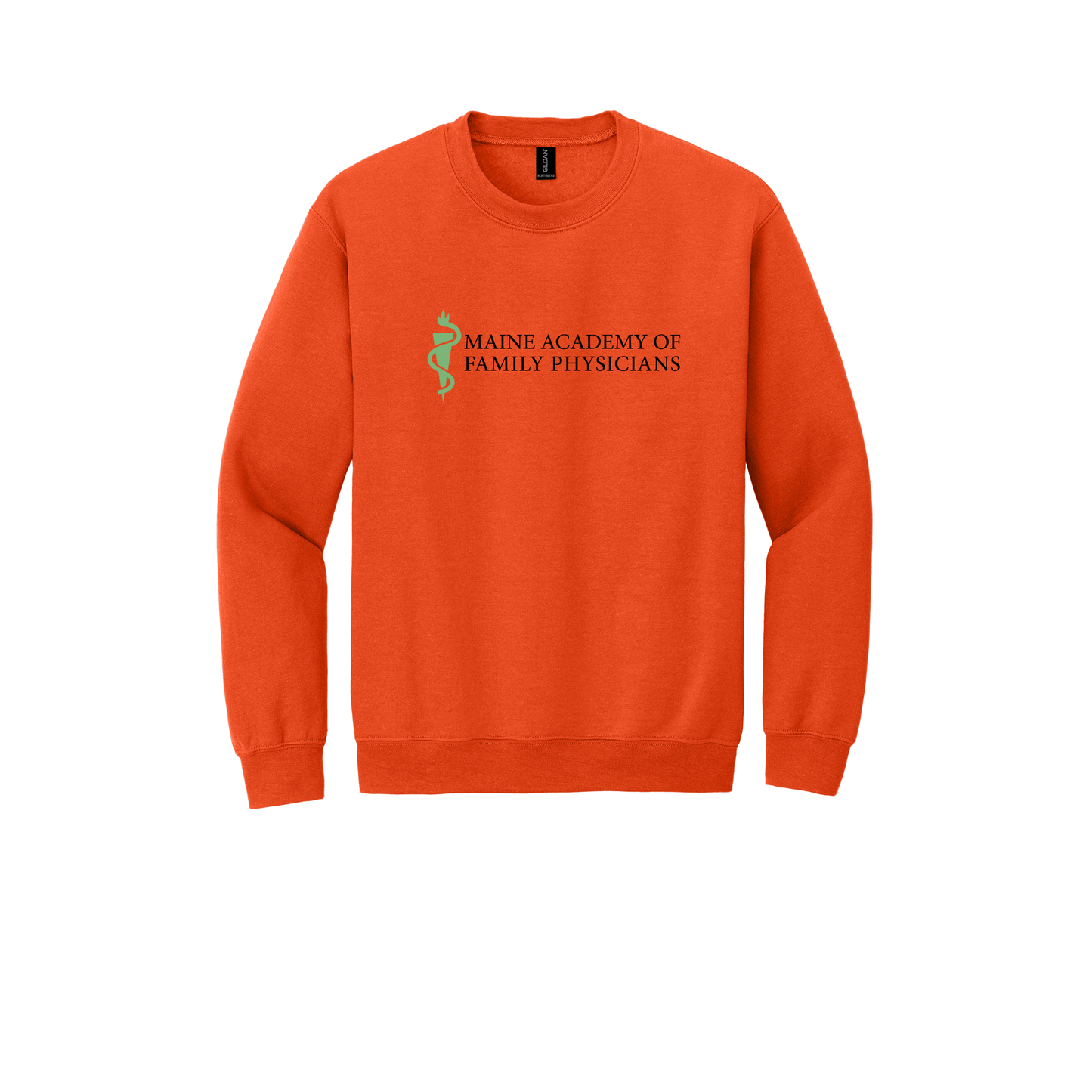 maineafp-clinic-comfort-crewneck-dtf-front-18000-orange-flat-front