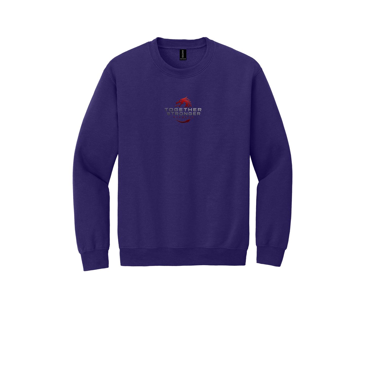togetherstrongerfitness-comfort-crewneck-dtf-front-18000-purple-flat-front