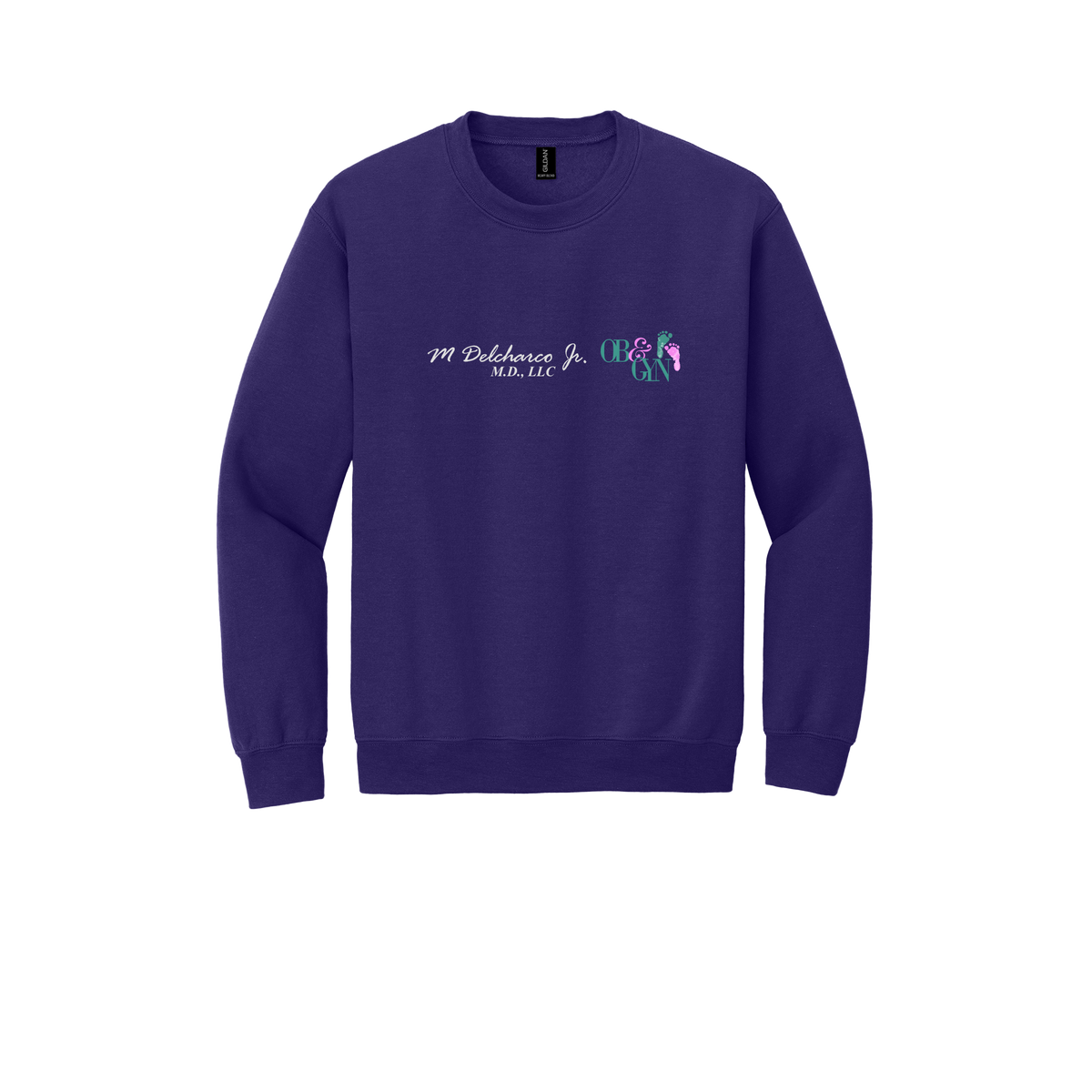 delcharco-clinic-comfort-crewneck-dtf-front-18000-purple-flat-front