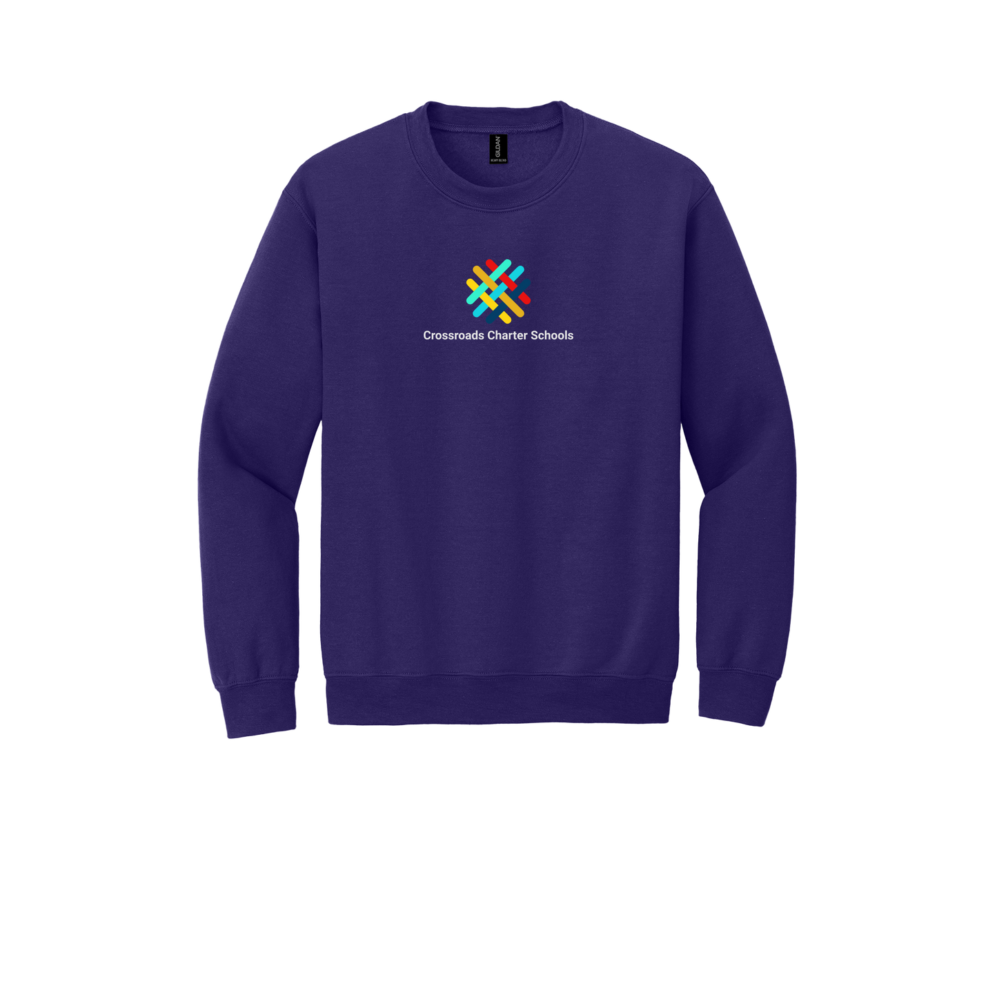 crossroadsschoolskc-comfort-crewneck-dtf-front-18000-purple-flat-front