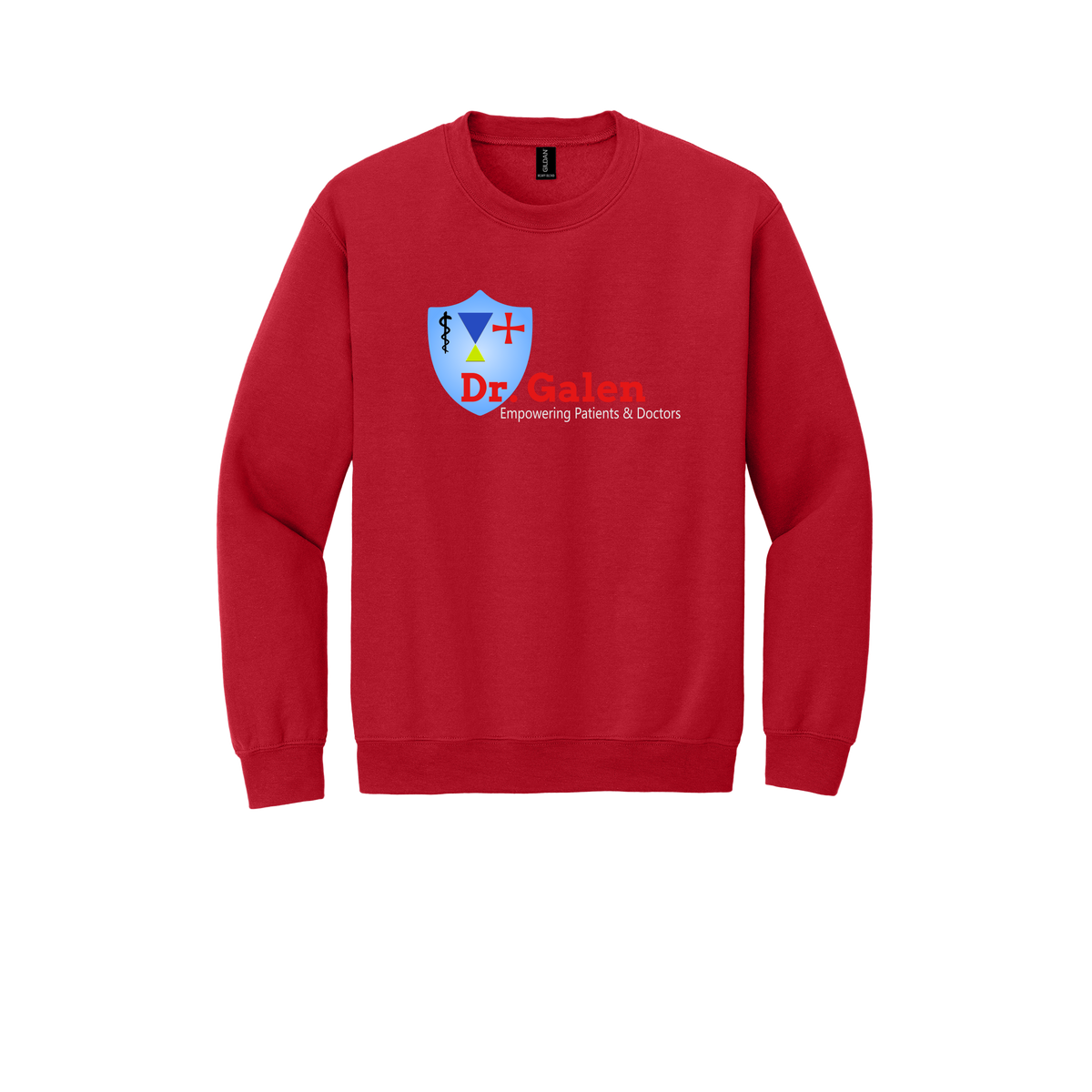 drgalen-clinic-comfort-crewneck-dtf-front-18000-red-flat-front
