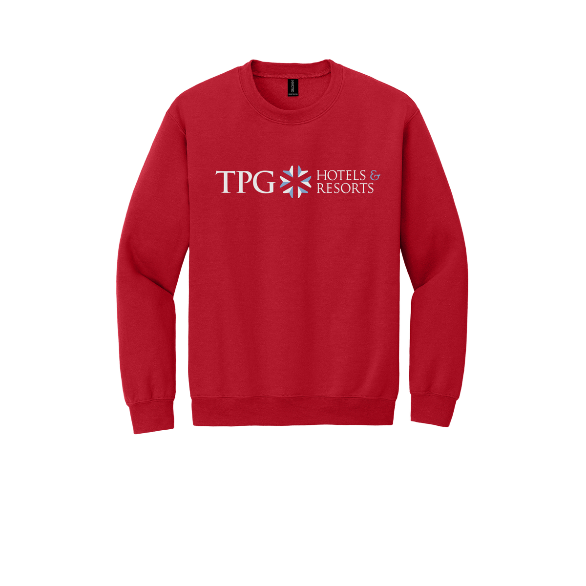 tpghotelsandresorts-comfort-crewneck-dtf-front-18000-red-flat-front