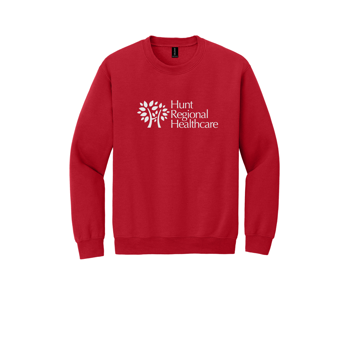 huntregional-clinic-comfort-crewneck-dtf-front-18000-red-flat-front