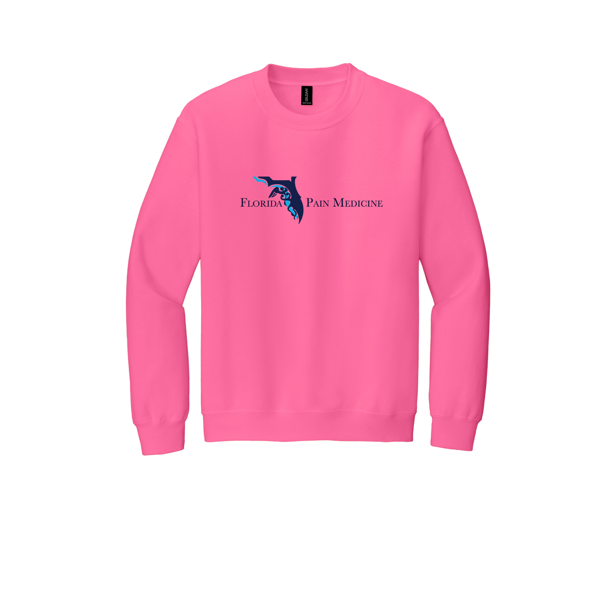 floridapainmedicine-clinic-comfort-crewneck-dtf-front-18000-safetypink-flat-front