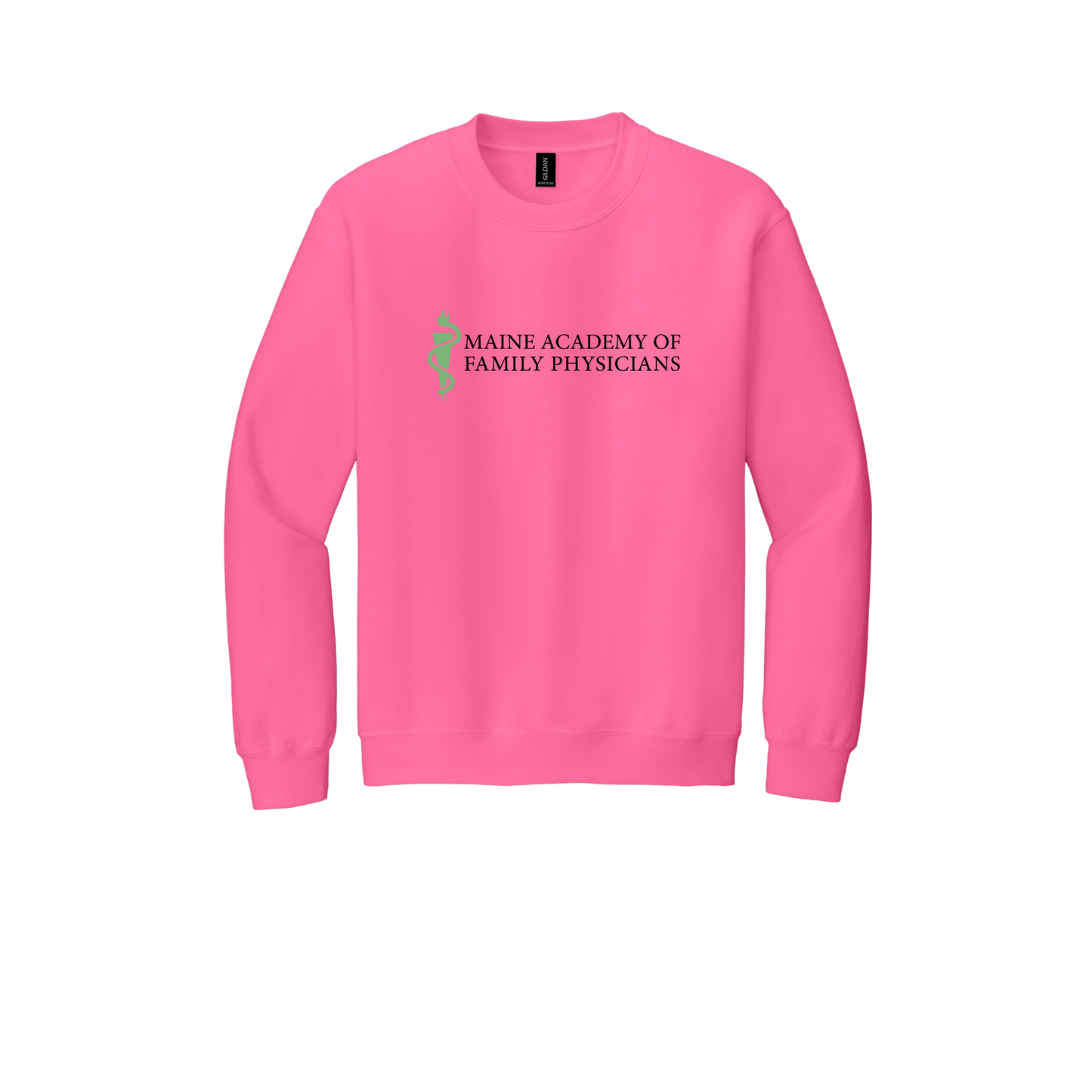 maineafp-clinic-comfort-crewneck-dtf-front-18000-safetypink-flat-front