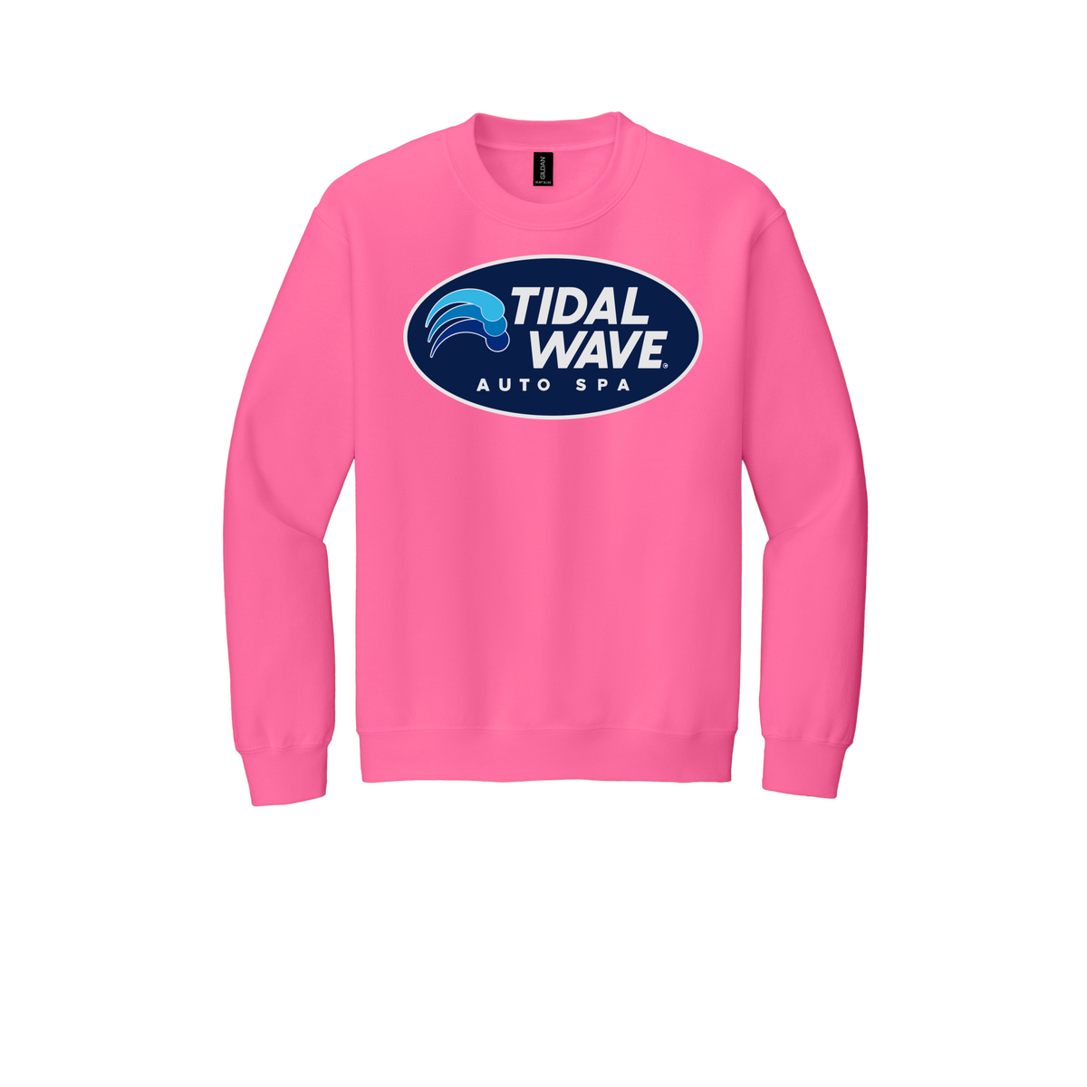 tidalwaveautospa-comfort-crewneck-dtf-front-18000-safetypink-flat-front
