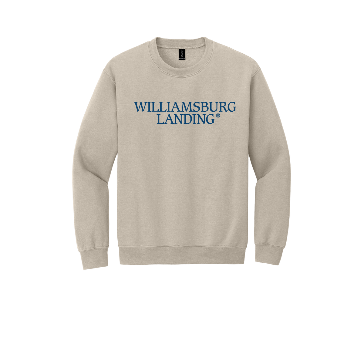 williamsburglanding-comfort-crewneck-dtf-front-18000-sand-flat-front