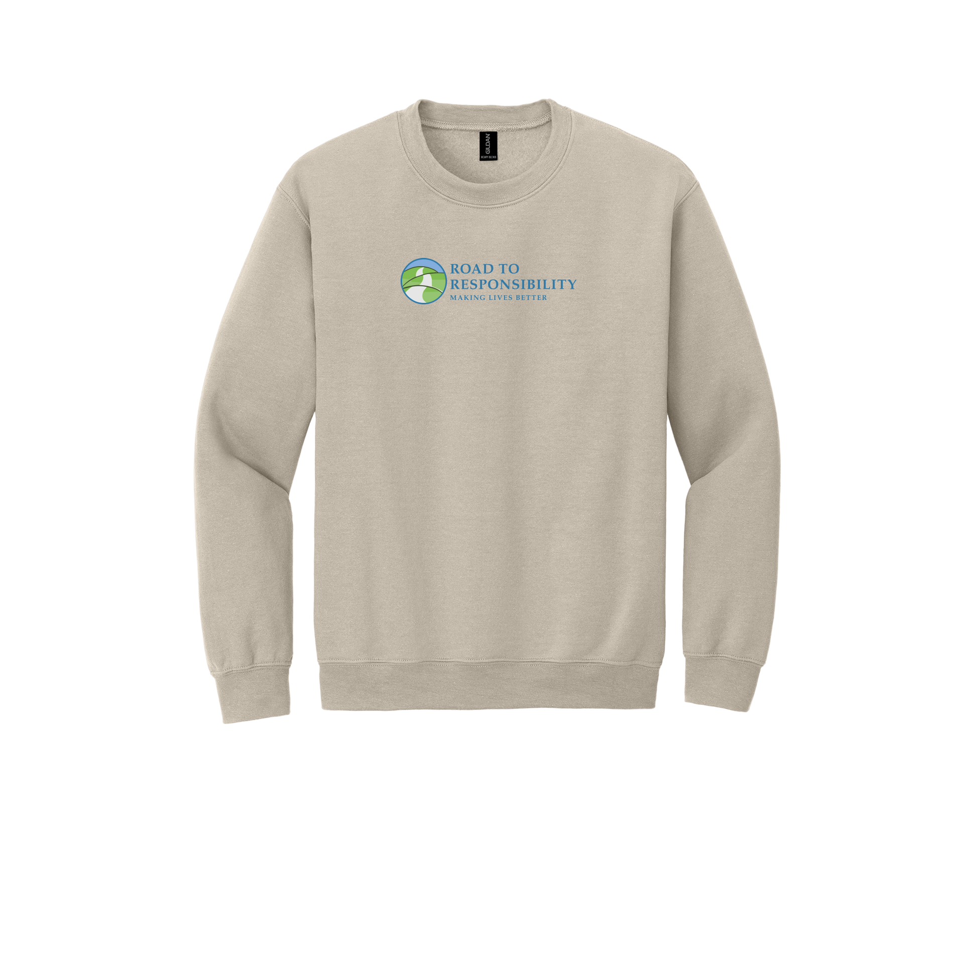 roadtoresponsibility-comfort-crewneck-dtf-front-18000-sand-flat-front