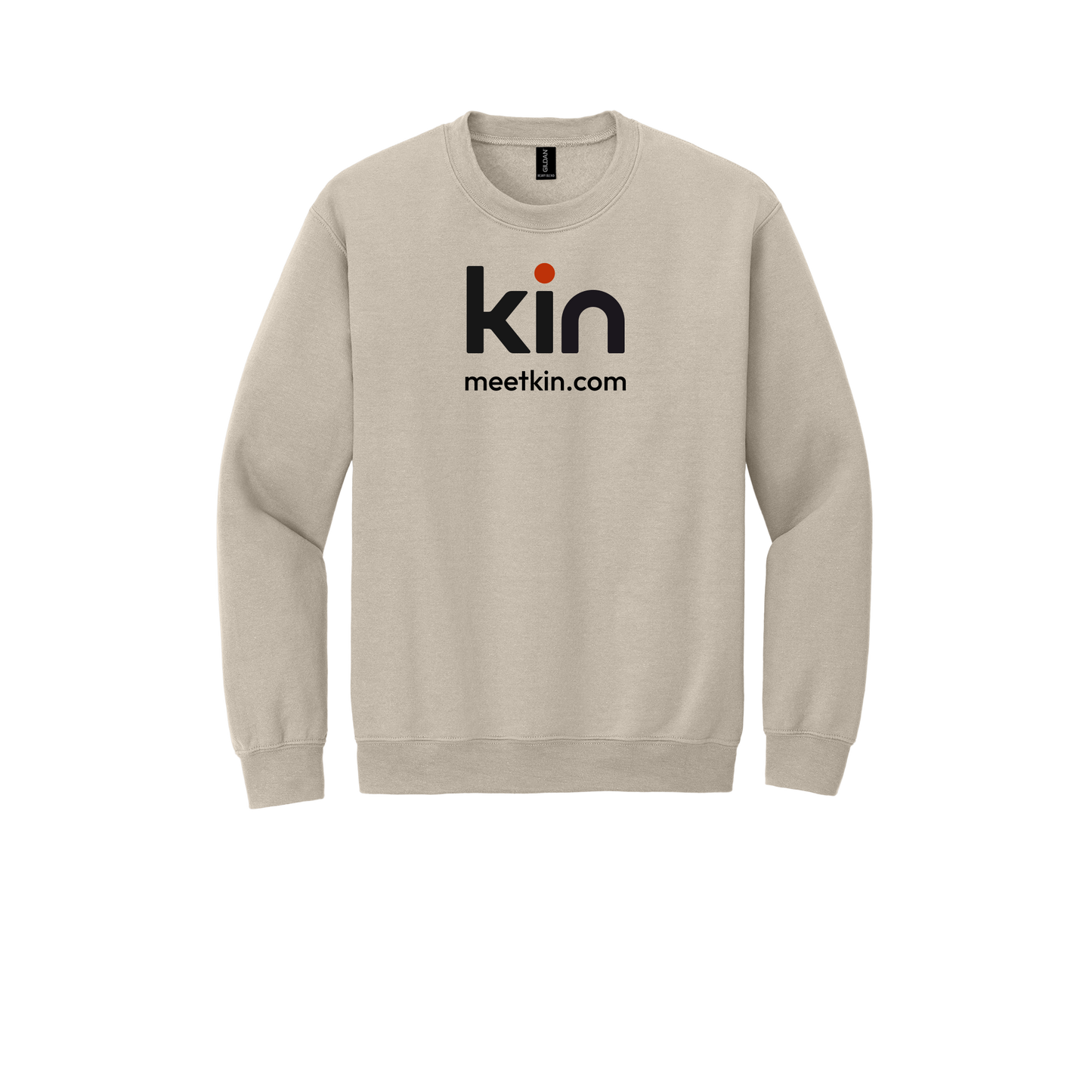 kin-comfort-crewneck-dtf-front-18000-sand-flat-front