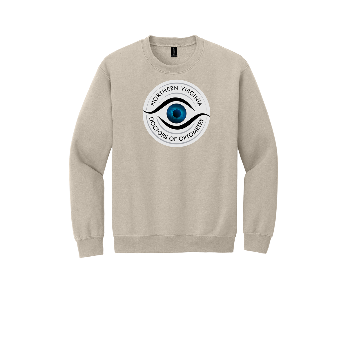 novaeyedocs-clinic-comfort-crewneck-dtf-front-18000-sand-flat-front