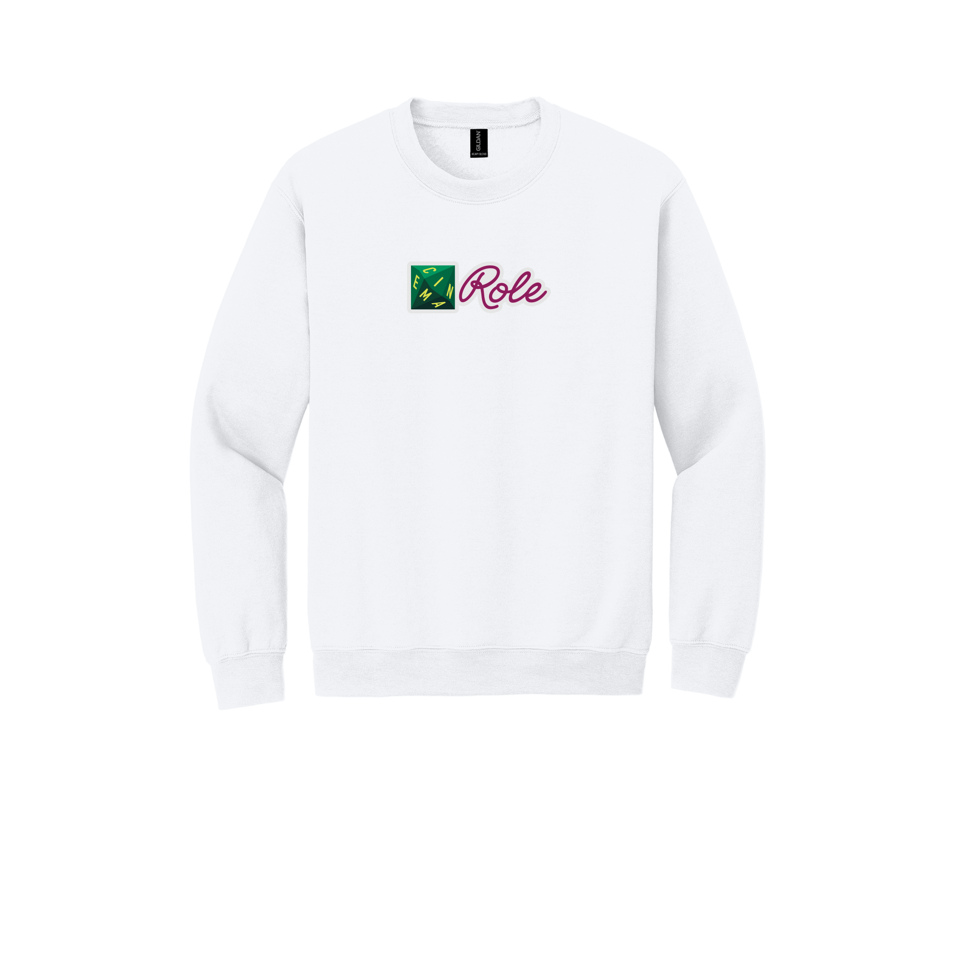 cinemarole-comfort-crewneck-dtf-front-18000-white-flat-front